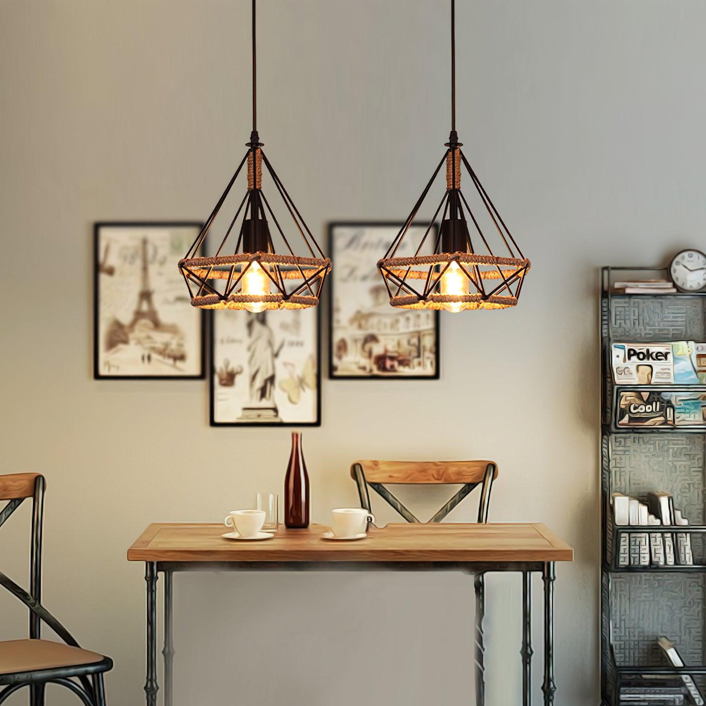 Evliran Retro Hemp Rope Interesting Pendant Light - Letslighting