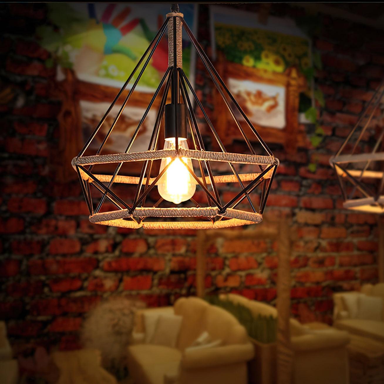 Evliran Retro Hemp Rope Interesting Pendant Light - Letslighting