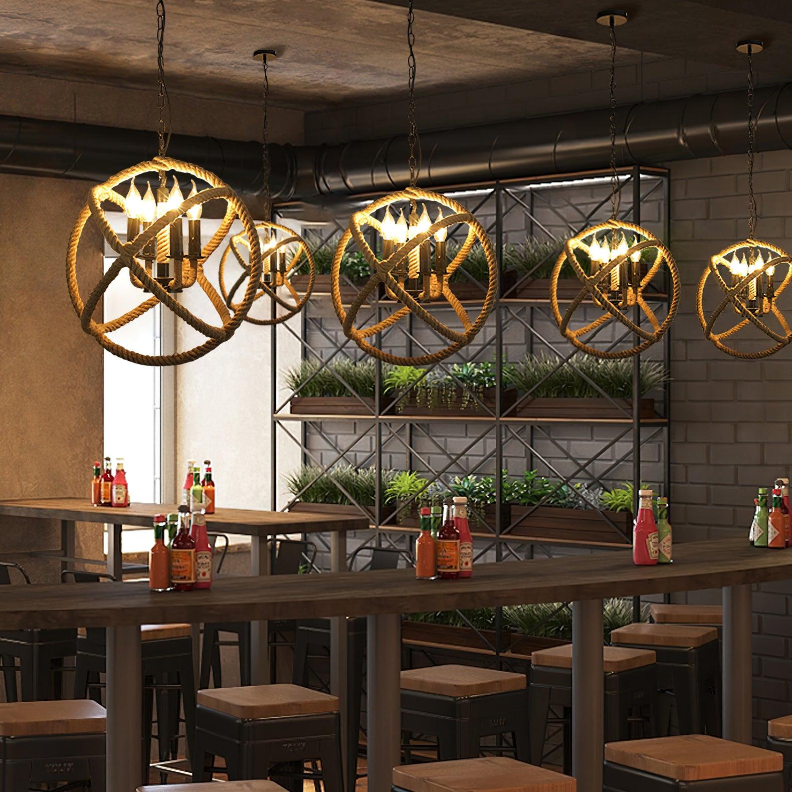 Evliran Retro Hemp Rope Interesting Pendant Light - Letslighting