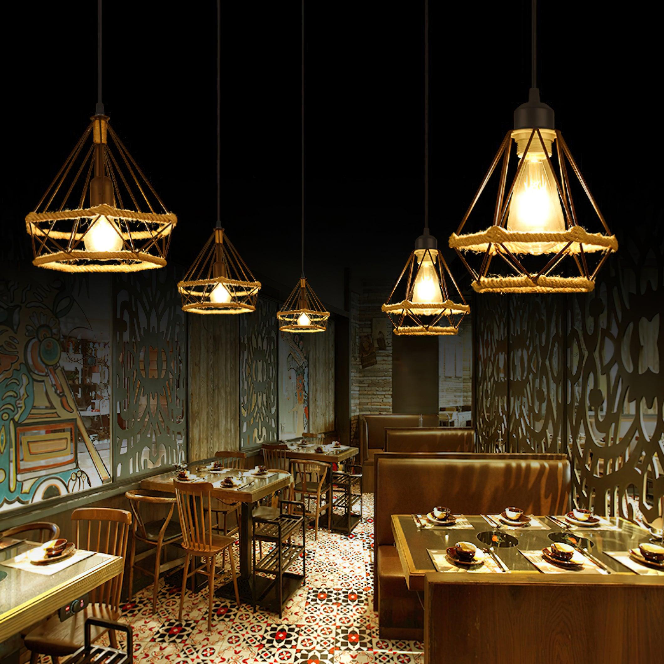 Evliran Retro Hemp Rope Interesting Pendant Light - Letslighting