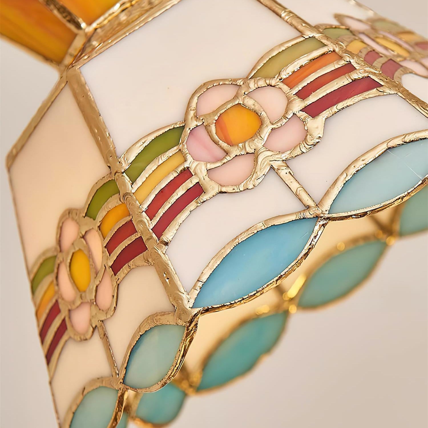 Tiffany Retro Glass Pendant Lights Floral - Letslighting