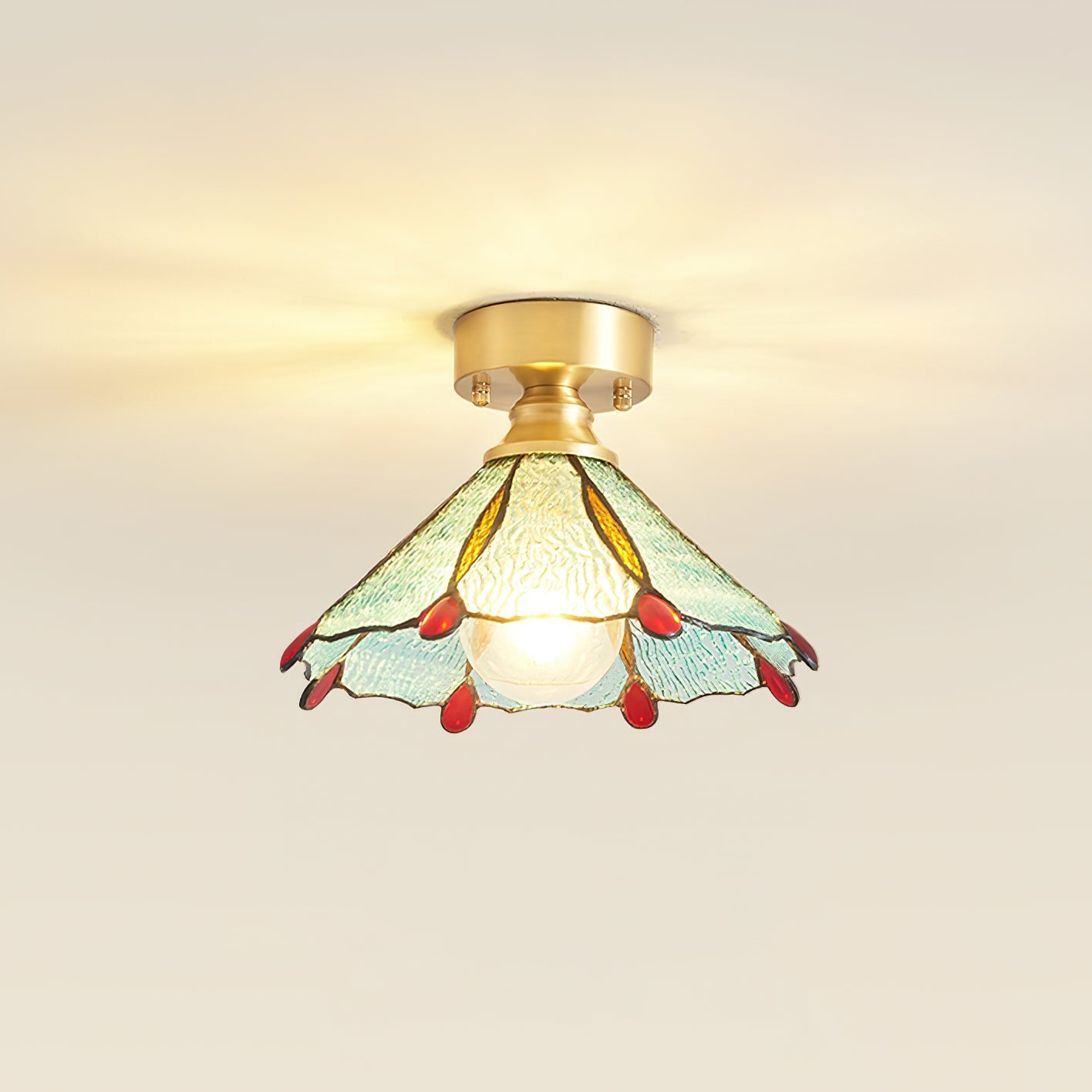 Civelle Tiffany Style Stained Glass Ceiling Light - Letslighting