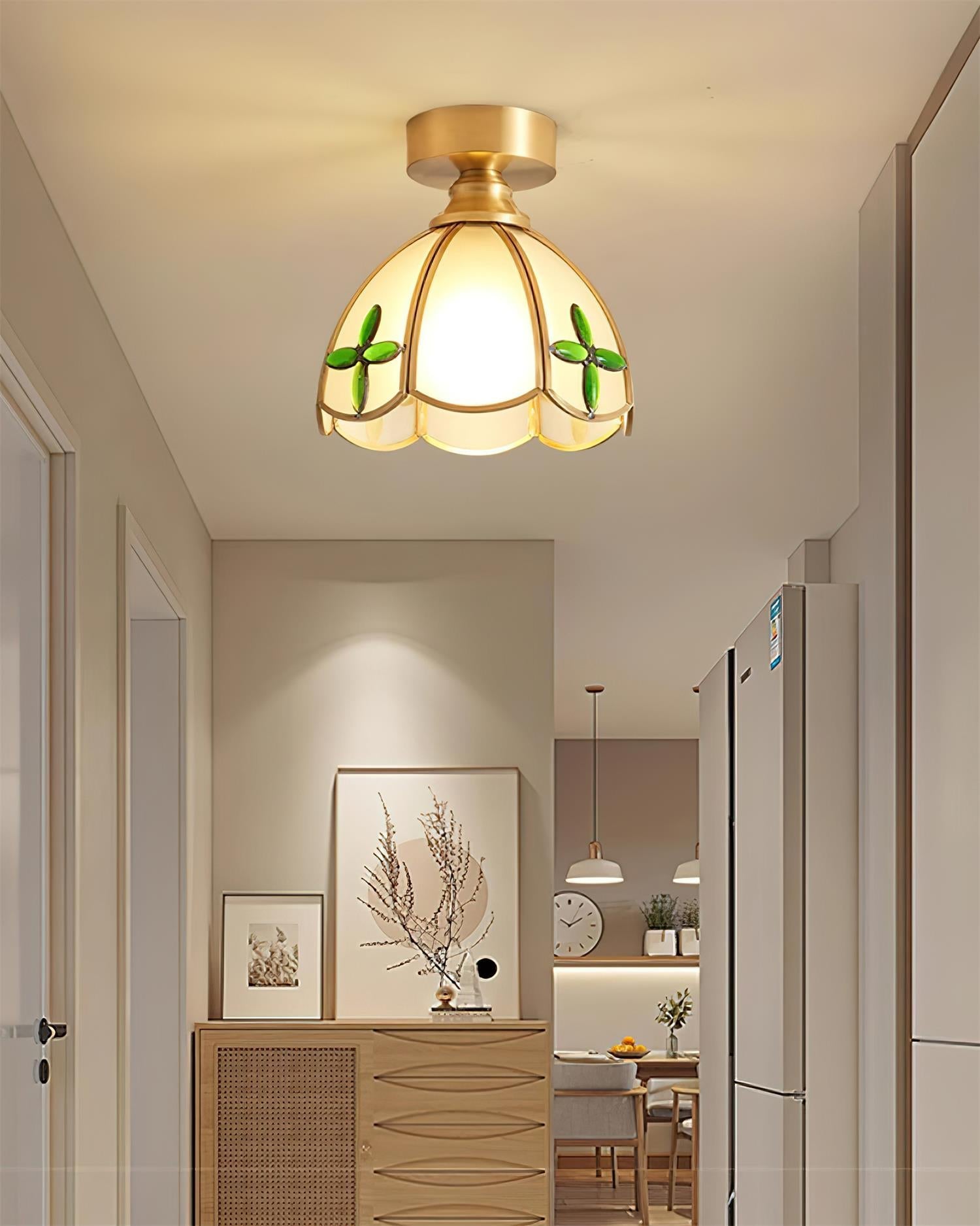 Civelle Tiffany Style Stained Glass Ceiling Light - Letslighting