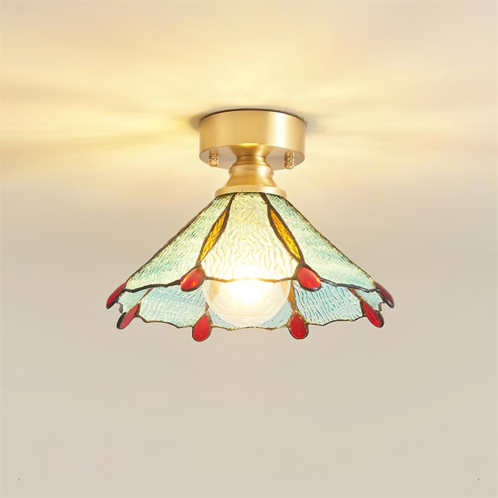 Civelle Tiffany Style Stained Glass Ceiling Light - Letslighting