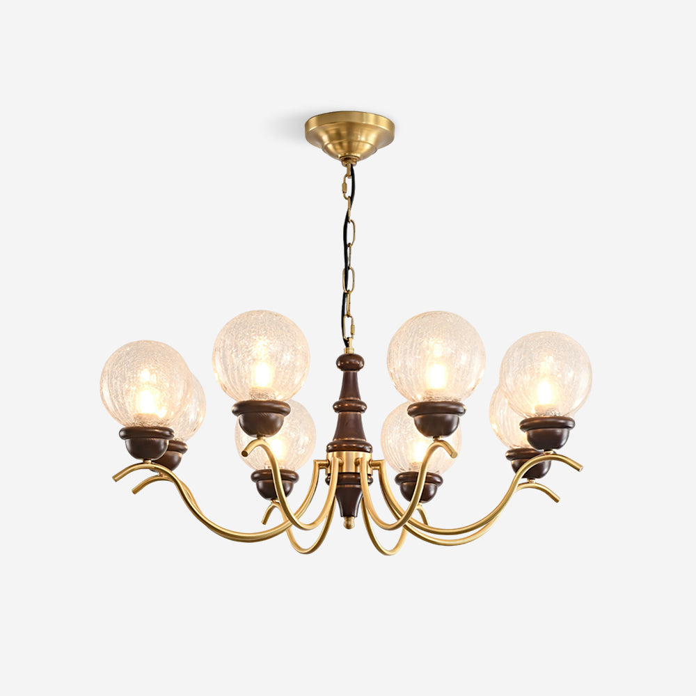 Teresie Chandelier Brass Retro - Letslighting