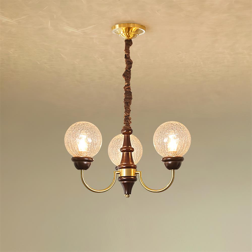Teresie Chandelier Brass Retro - Letslighting