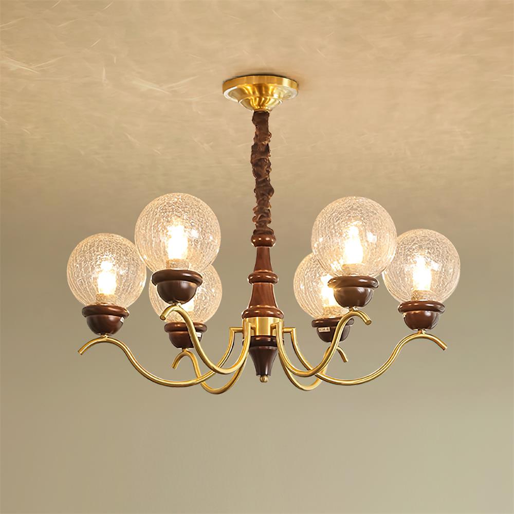 Teresie Chandelier Brass Retro - Letslighting