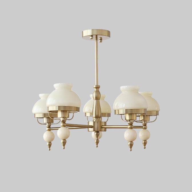 Chandelier Glass and Fixture for Dining or Living Room Vintage - Letslighting