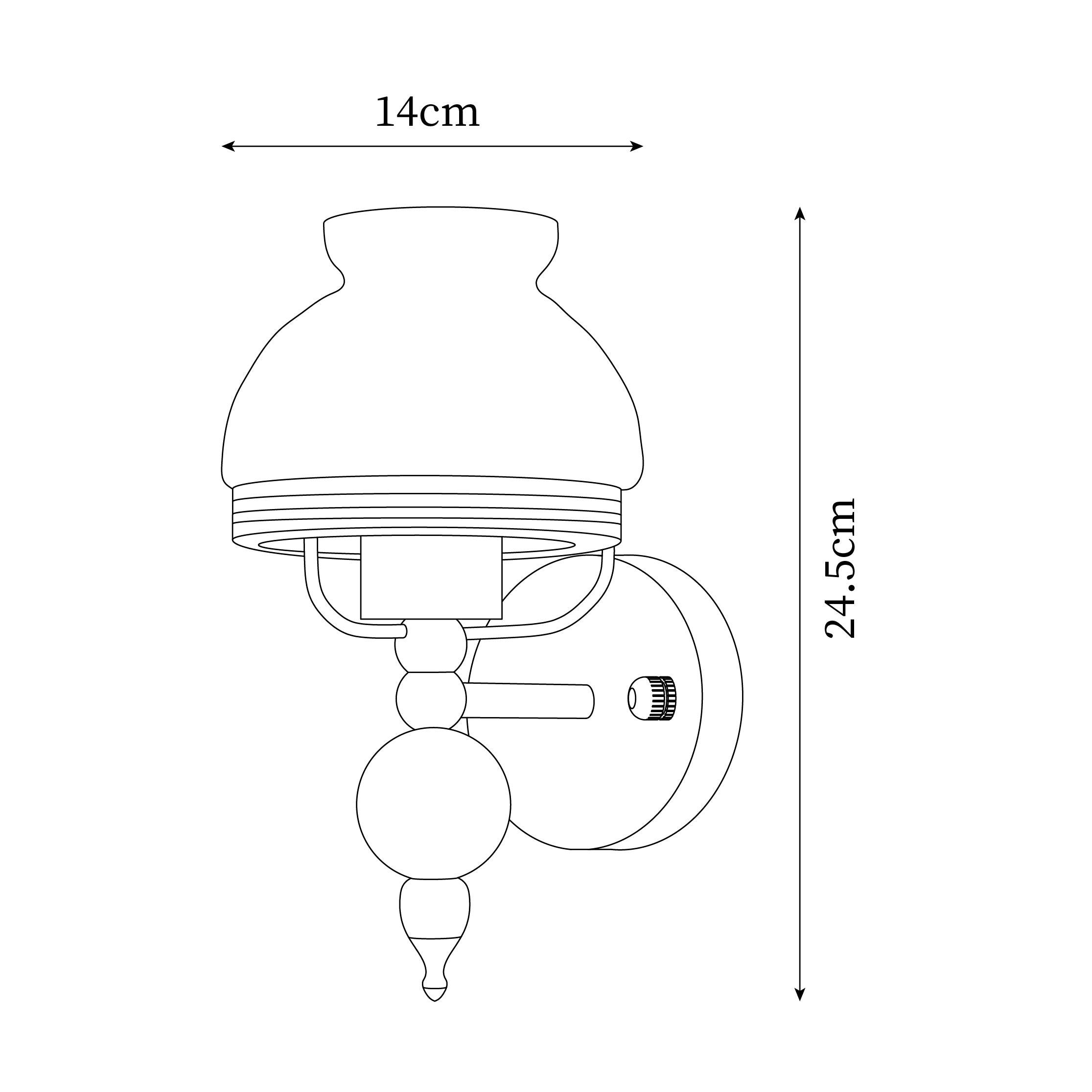 Wall Lamp Glass and Light for Bedroom or Hallway Retro - Letslighting