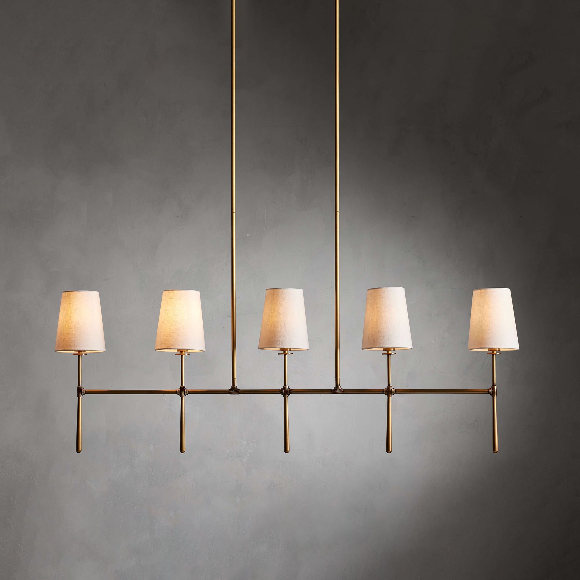 Eurvinen Vintage Industrial Linear Fabric Chandelier - Letslighting