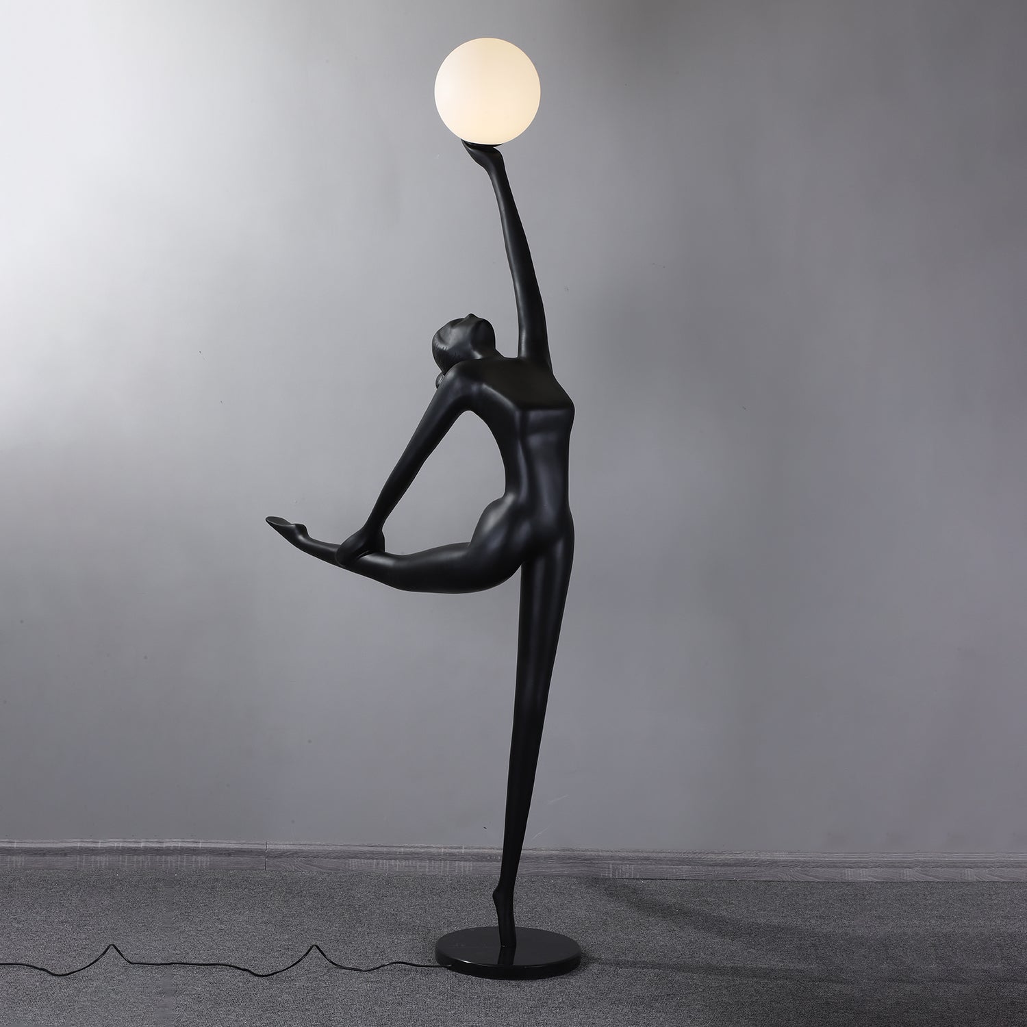 Lyrielle Ballerina Black Metal Floor Lamp - Blowlighting