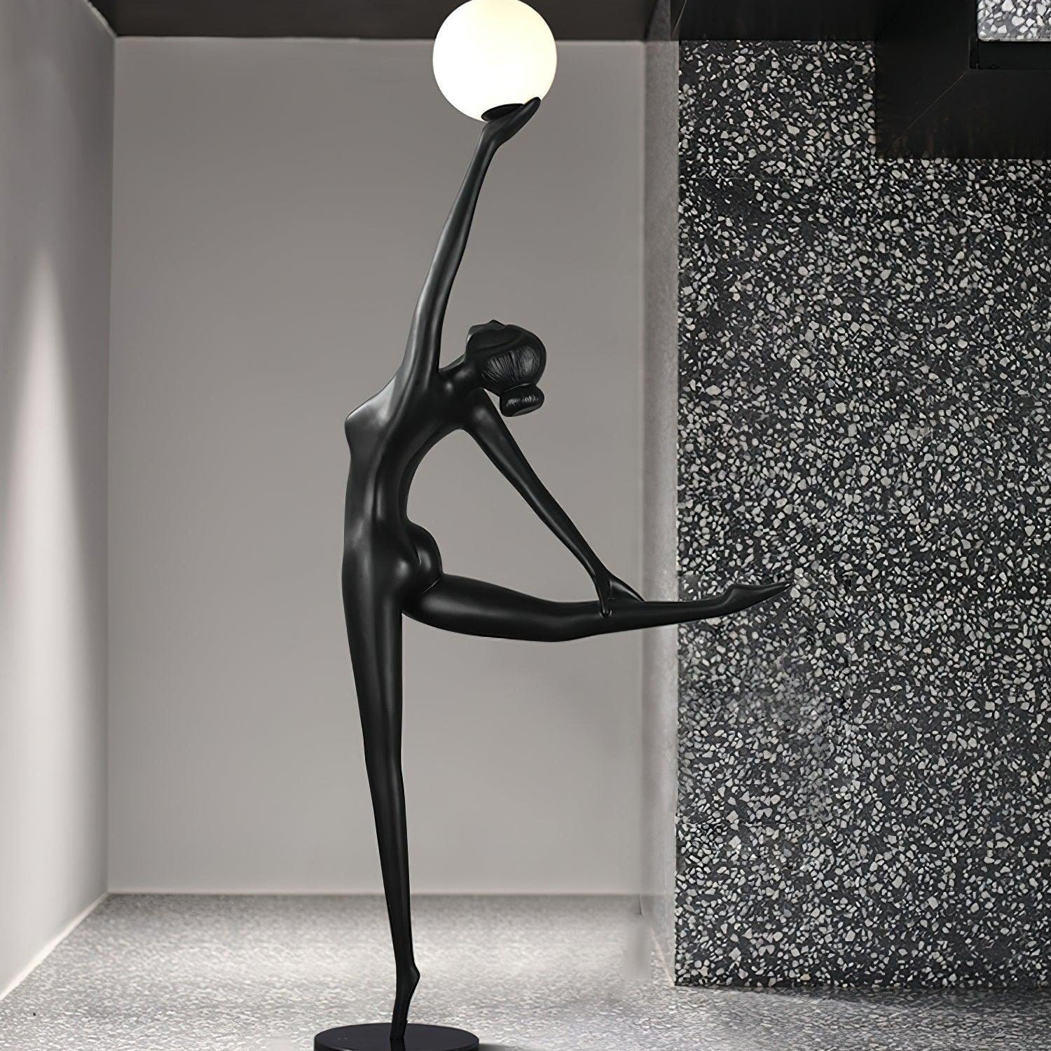 Lyrielle Ballerina Black Metal Floor Lamp - Blowlighting