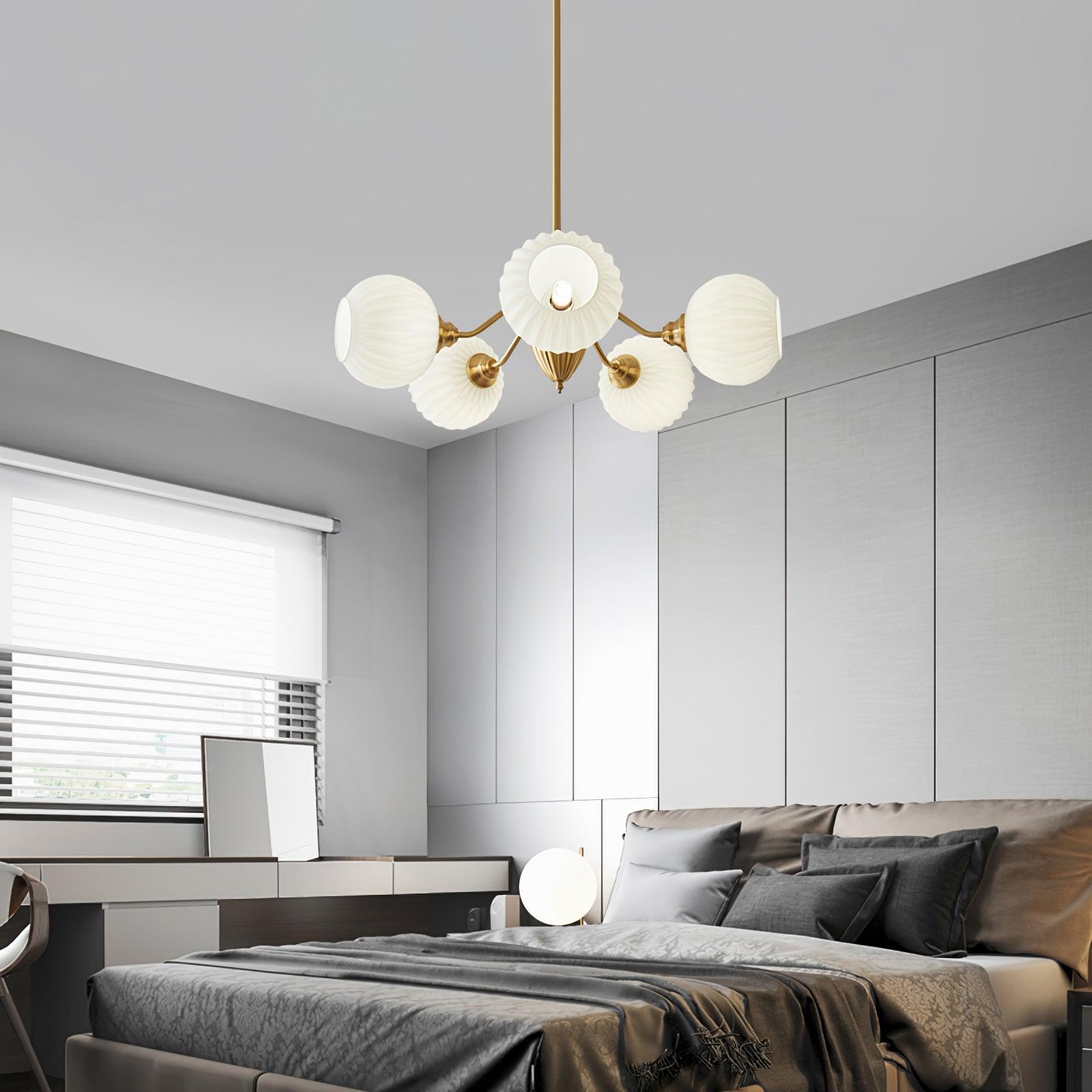 Zanora Vintage Brass Chandelier - Letslighting