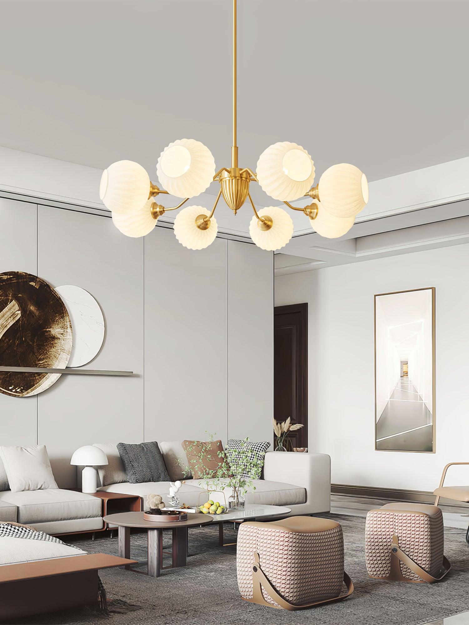 Zanora Vintage Brass Chandelier - Letslighting