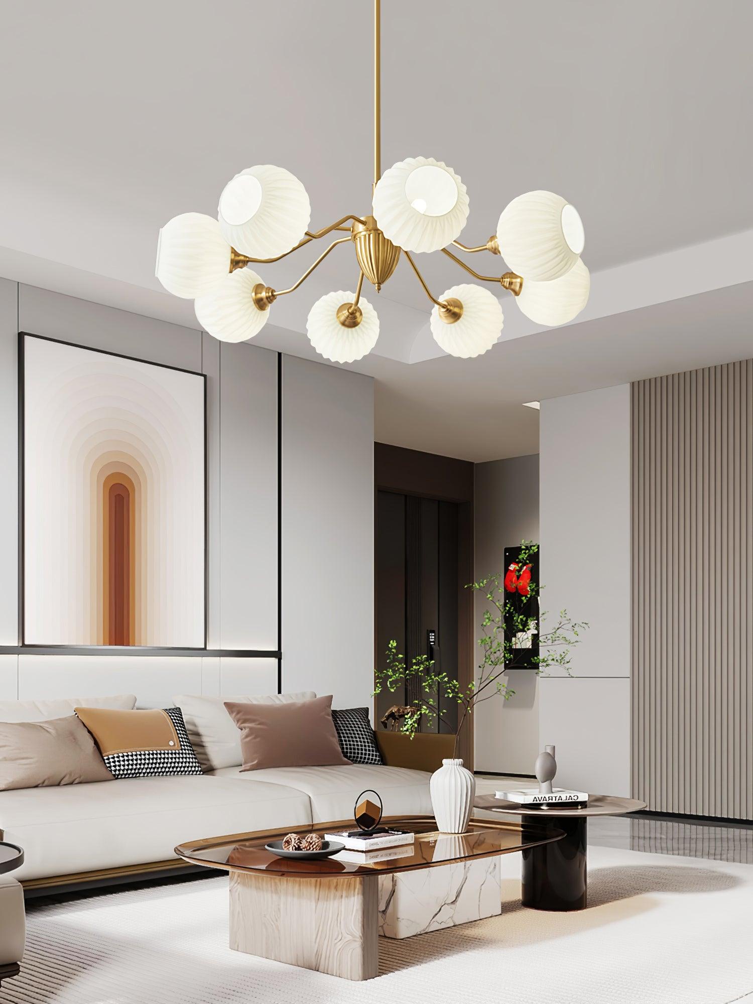 Zanora Vintage Brass Chandelier - Letslighting