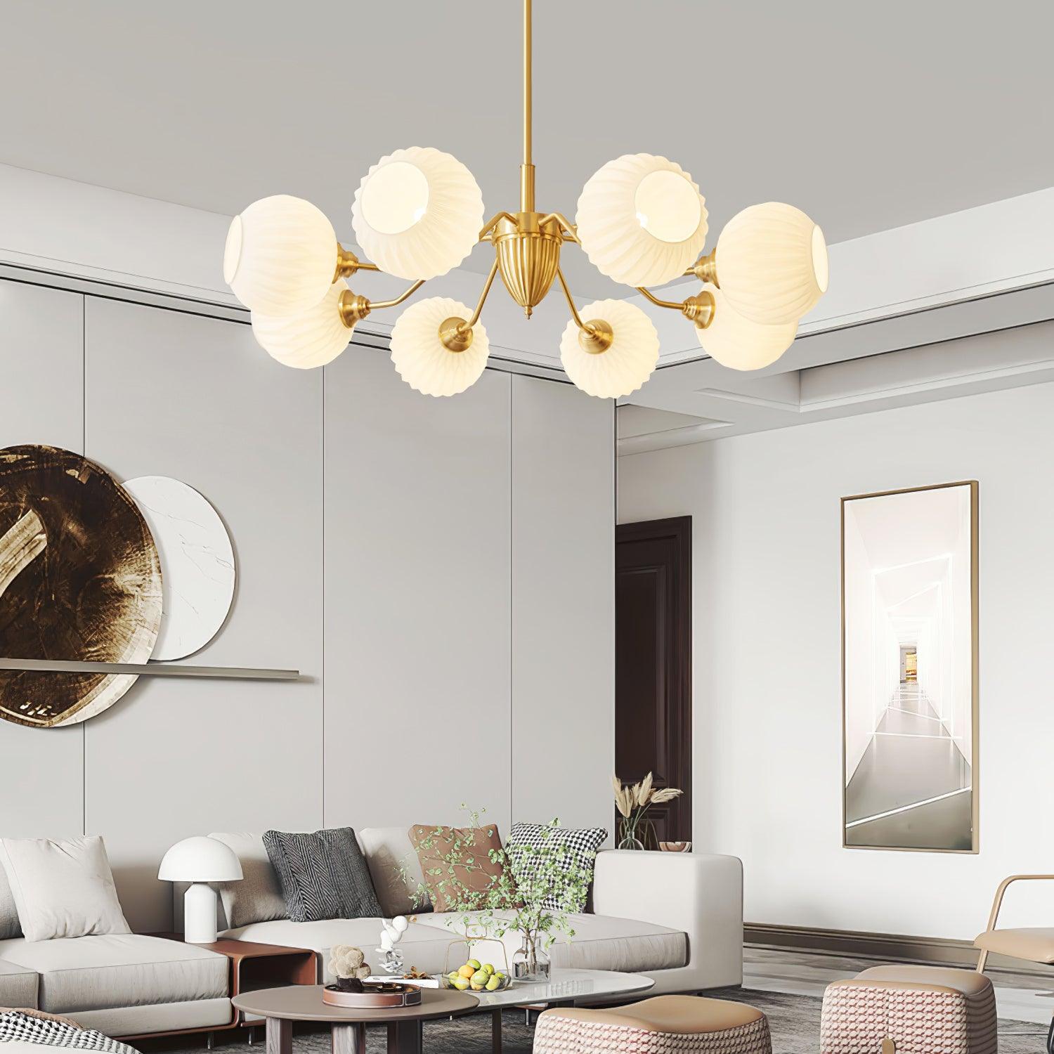 Zanora Vintage Brass Chandelier - Letslighting