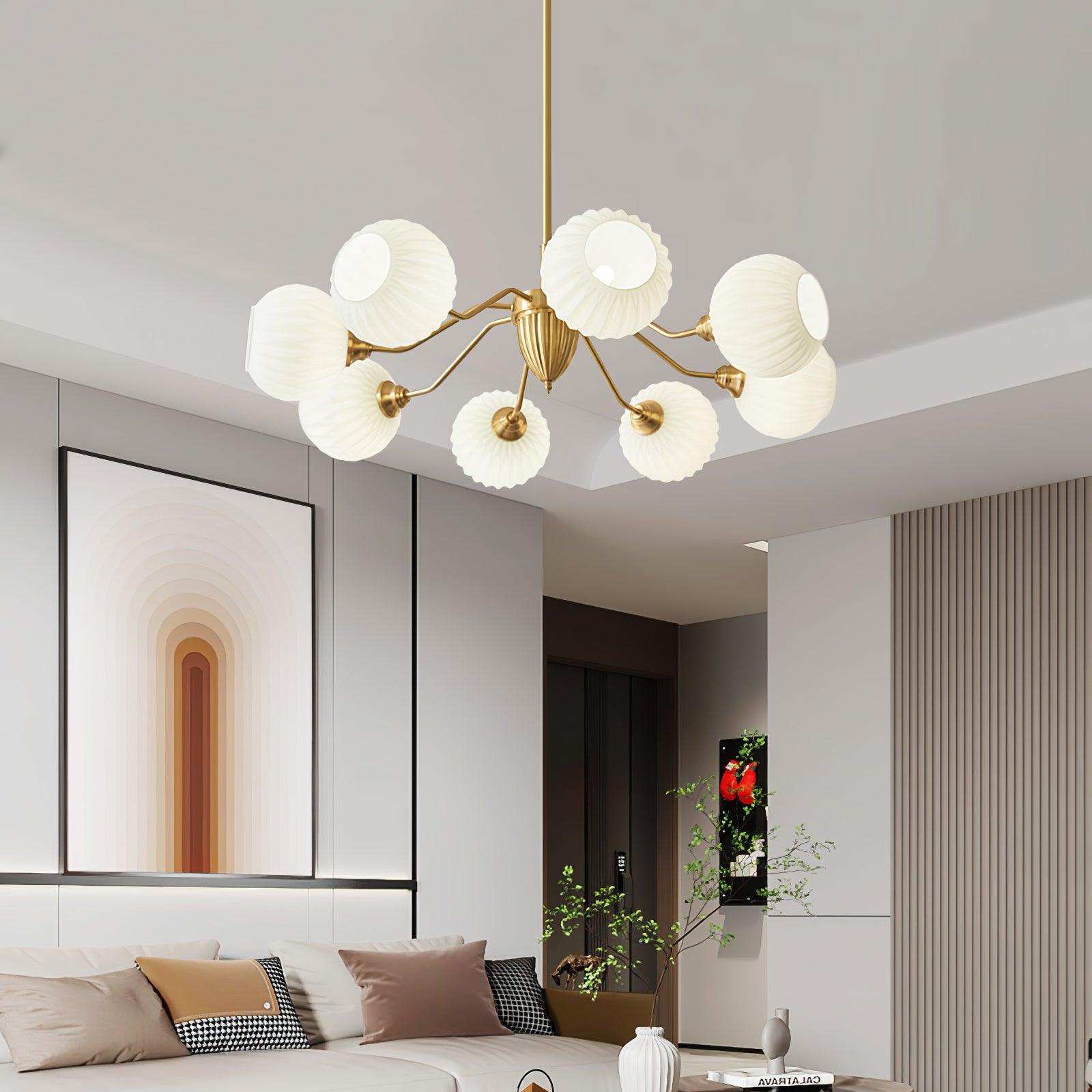 Zanora Vintage Brass Chandelier - Letslighting
