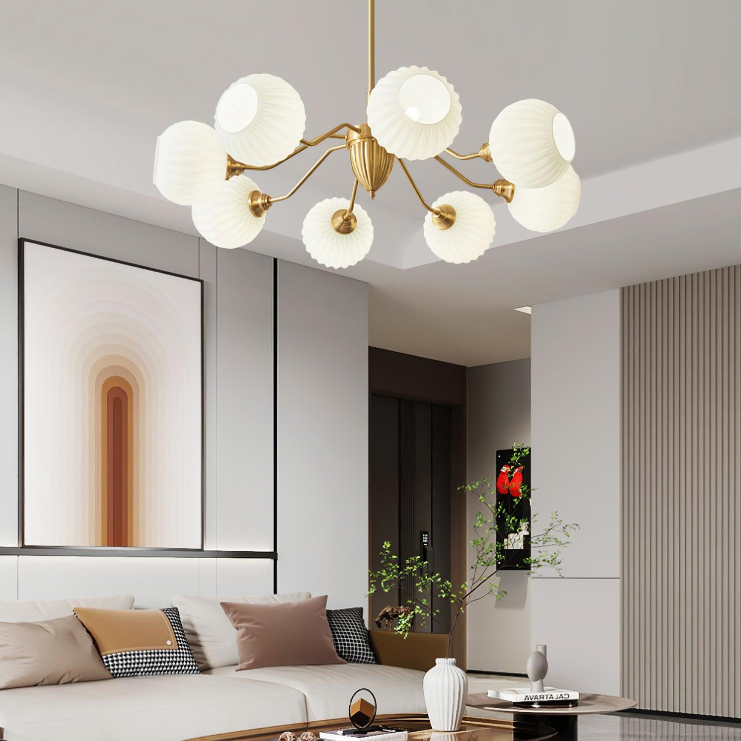 Zanora Vintage Brass Chandelier - Letslighting