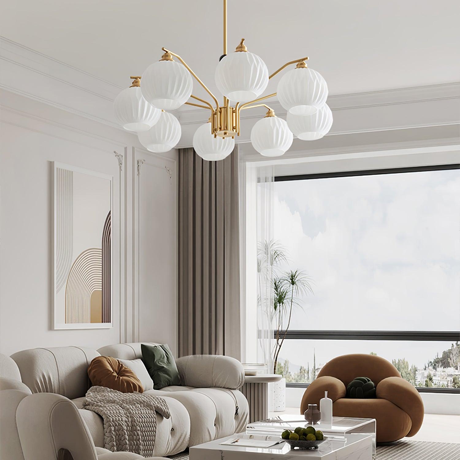 Nytheos Luxurious Brass Chandelier - Letslighting