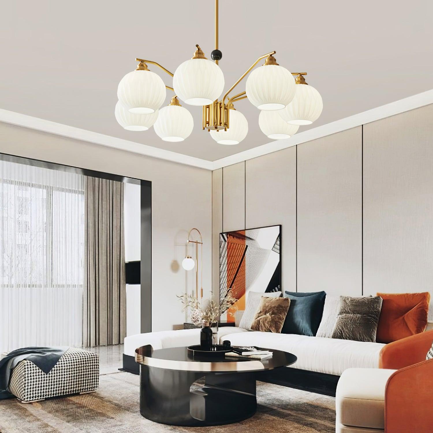 Nytheos Luxurious Brass Chandelier - Letslighting