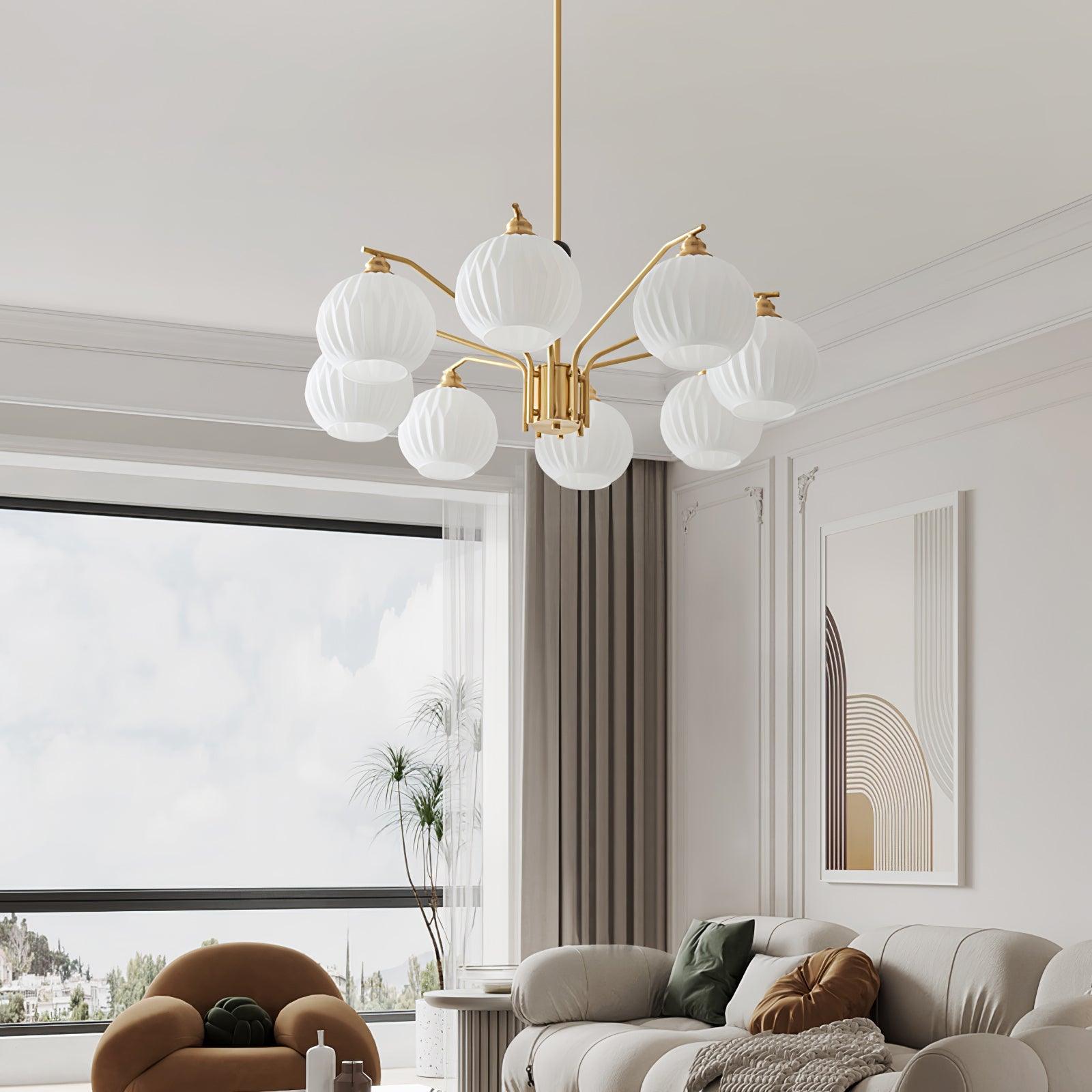 Nytheos Luxurious Brass Chandelier - Letslighting