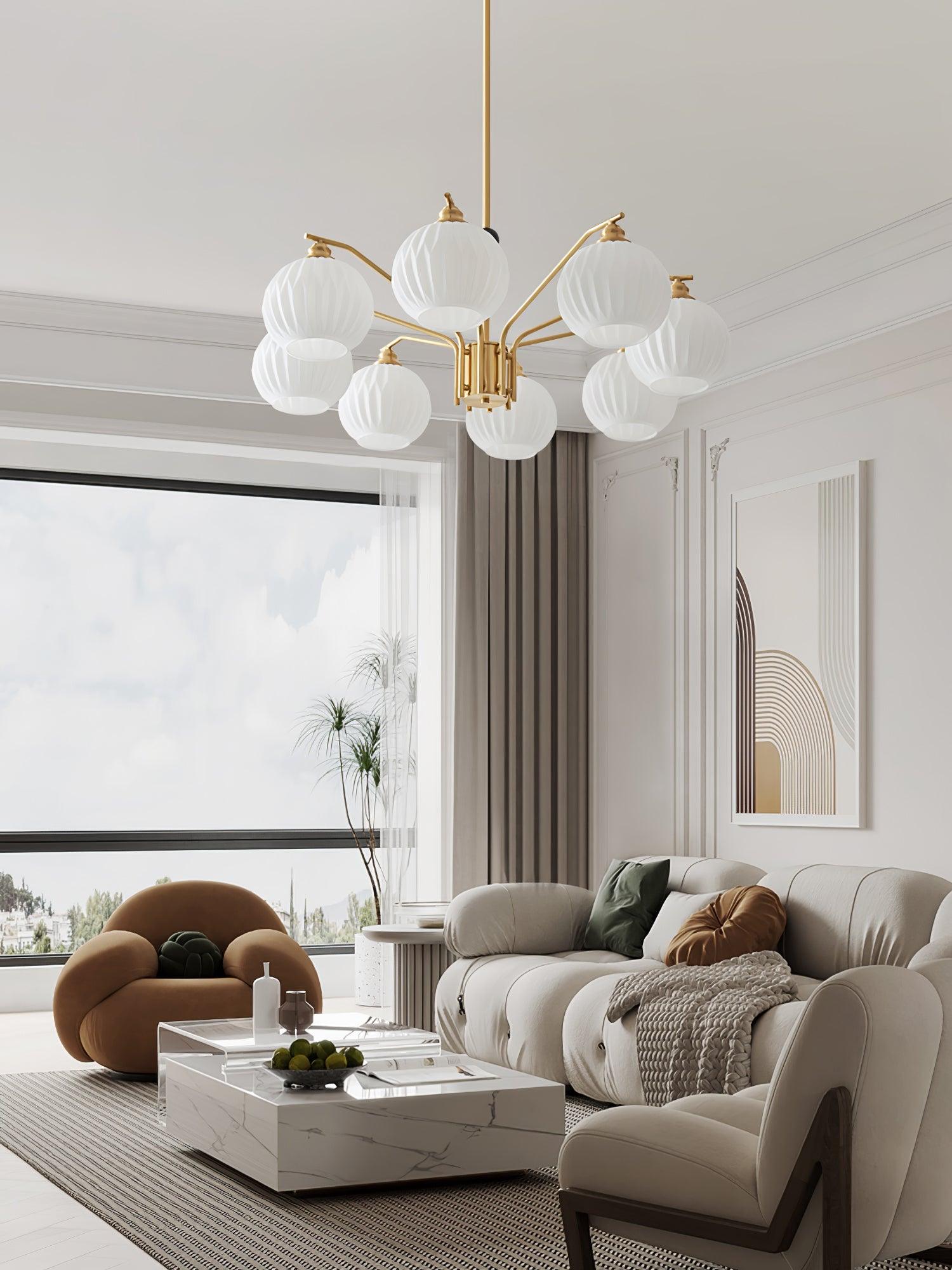 Nytheos Luxurious Brass Chandelier - Letslighting