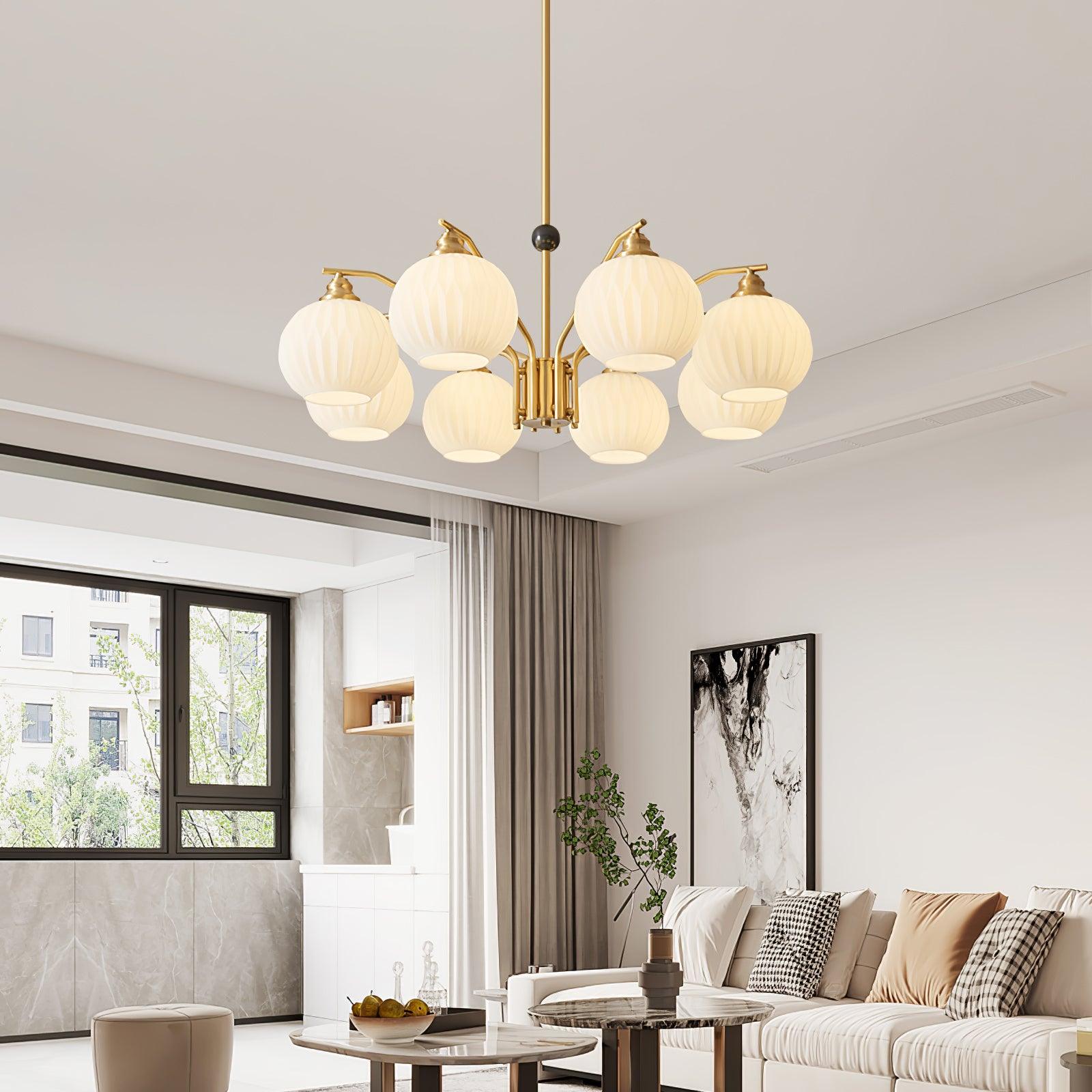 Nytheos Luxurious Brass Chandelier - Letslighting