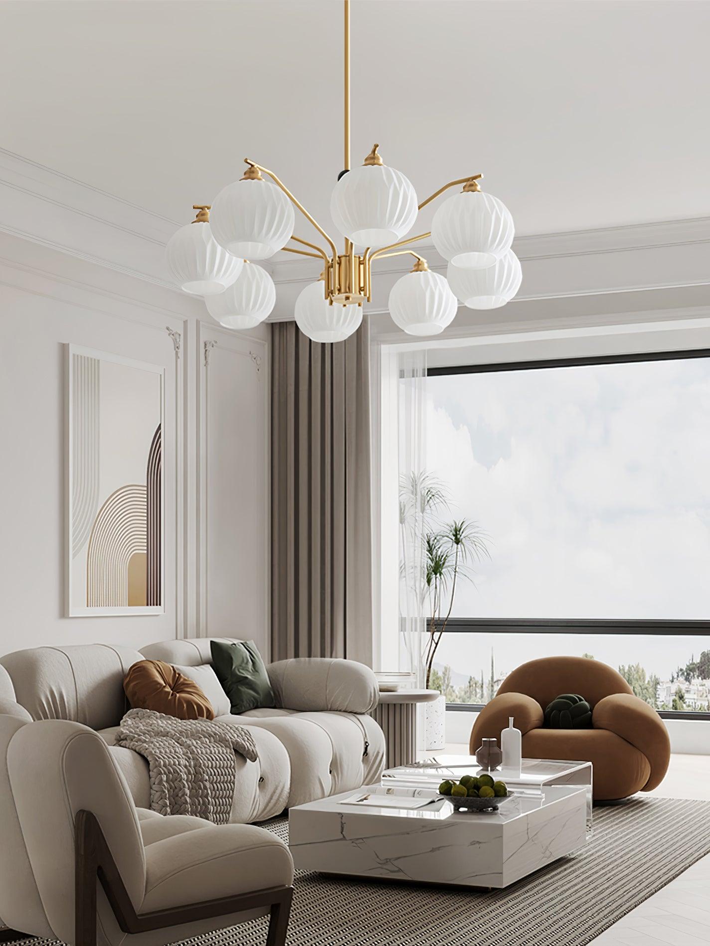 Nytheos Luxurious Brass Chandelier - Letslighting