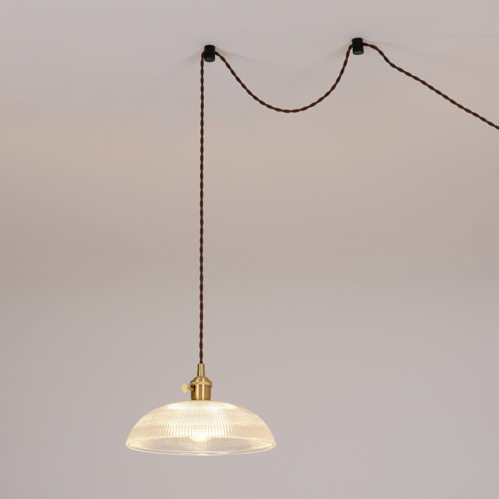 Calyra Brass & Glass Pendant Light - Letslighting