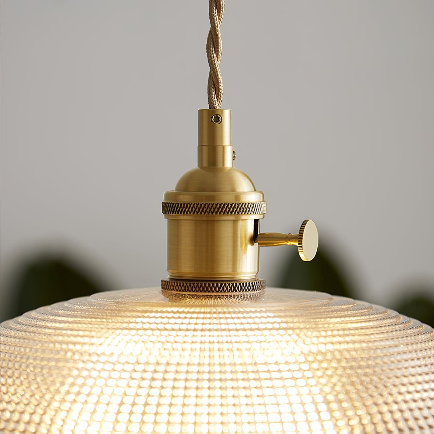 Calyra Brass & Glass Pendant Light - Letslighting