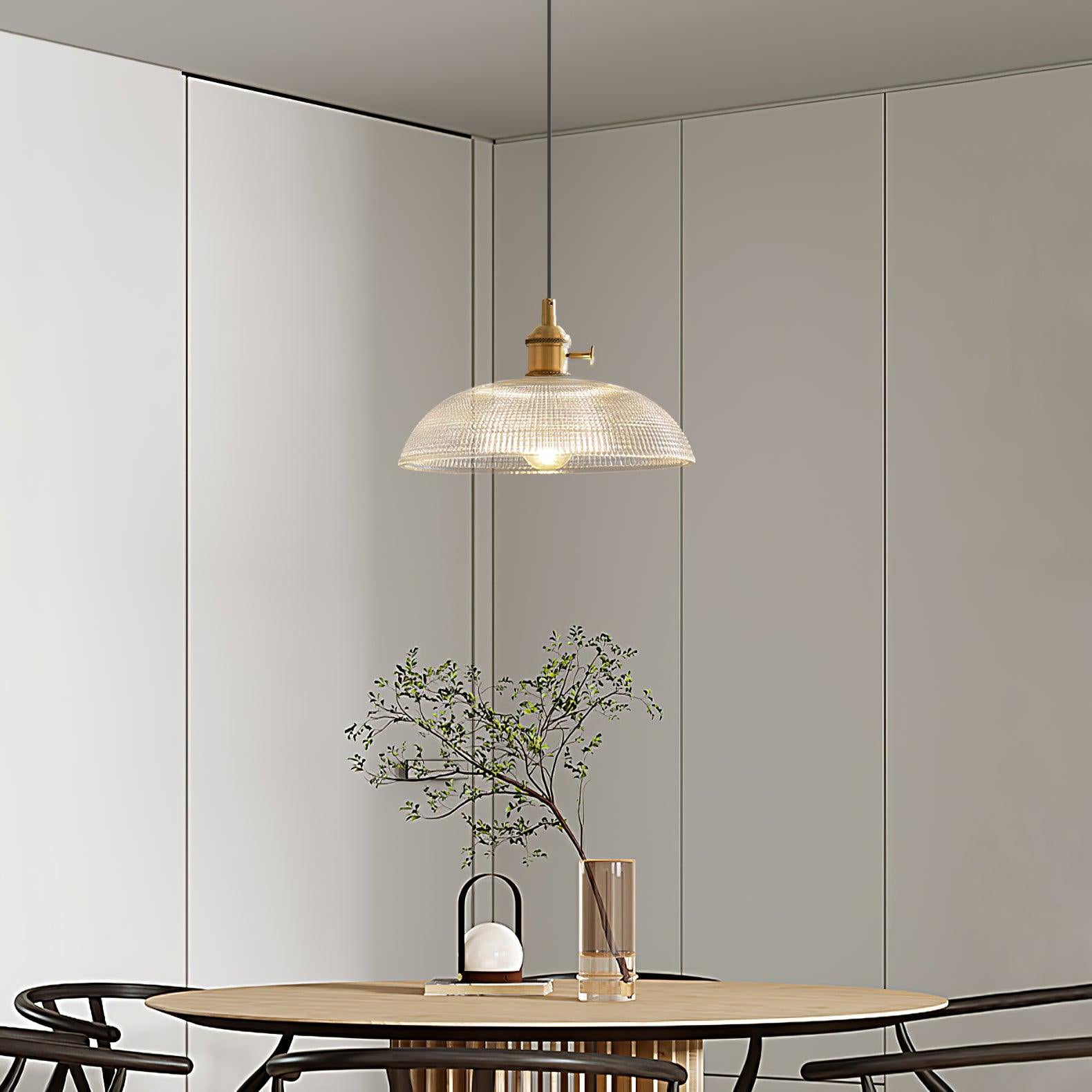 Calyra Brass & Glass Pendant Light - Letslighting