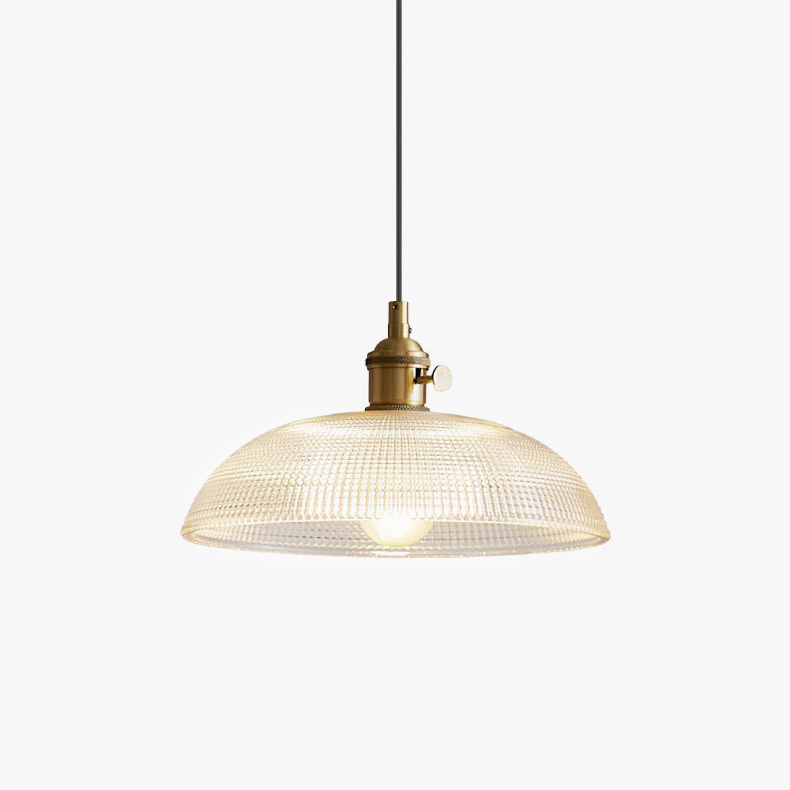 Calyra Brass & Glass Pendant Light - Letslighting