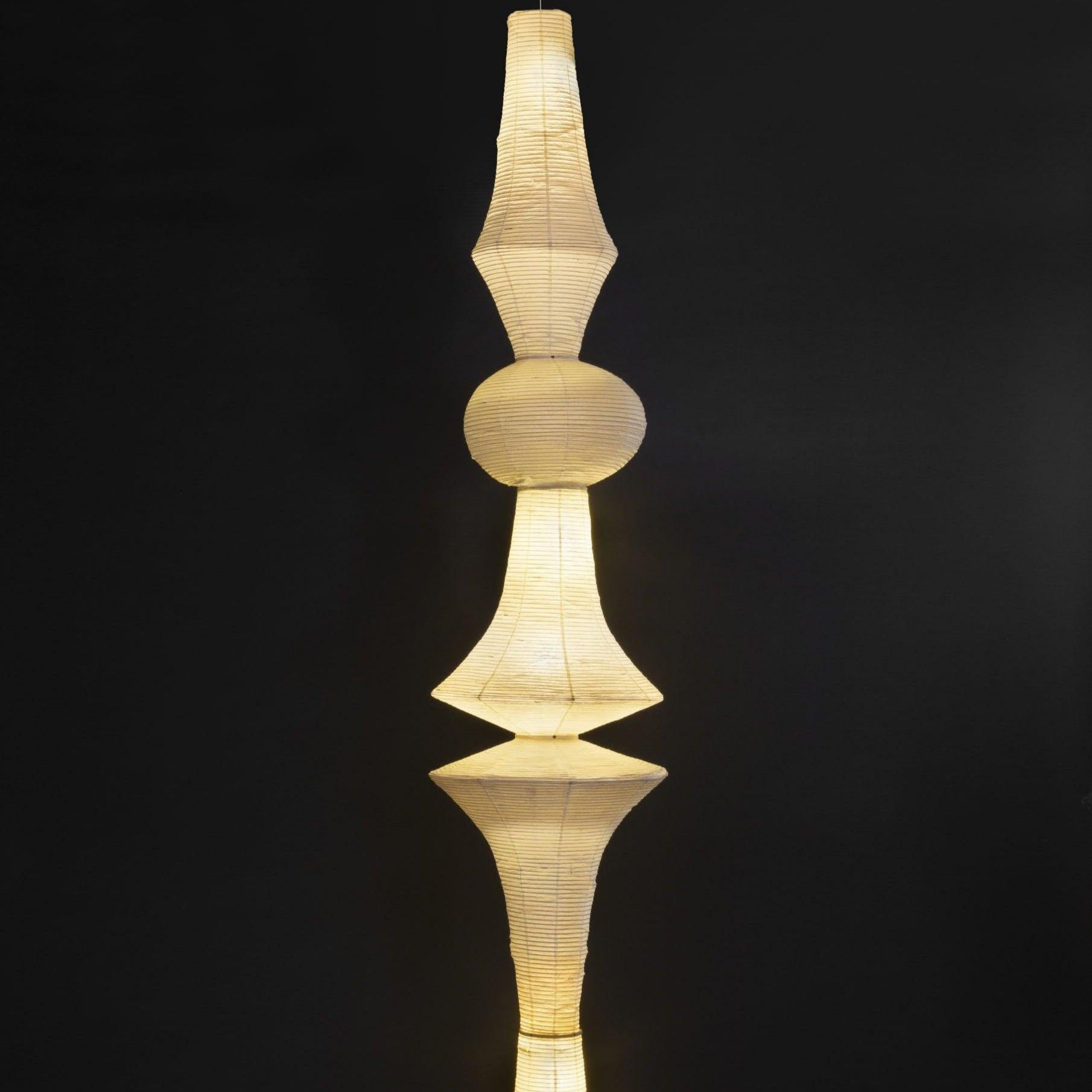 Ritta Sculptural Paper Vertical Pendant Light