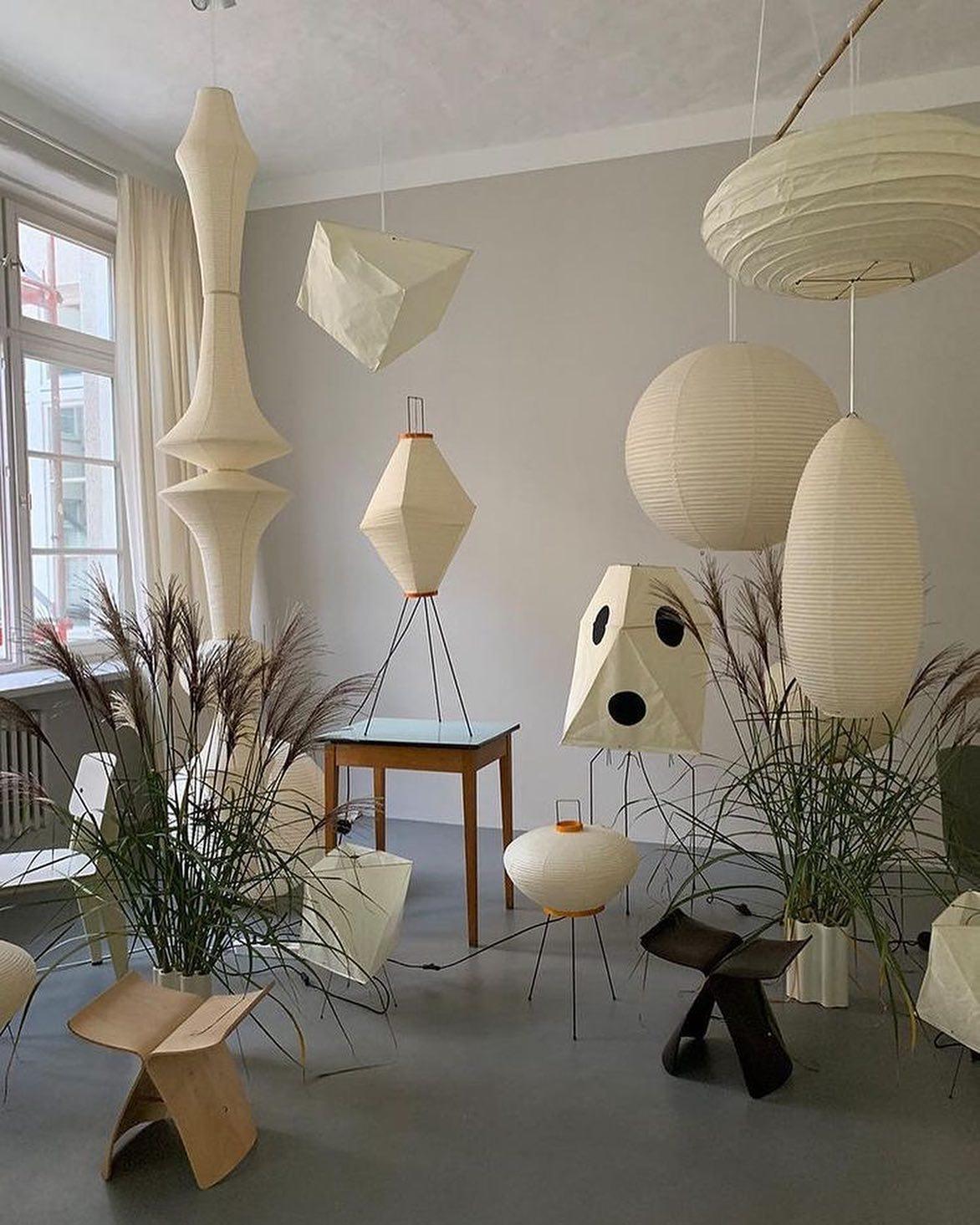Lustra Pendant Light Washi Paper E for Living Room - Letslighting