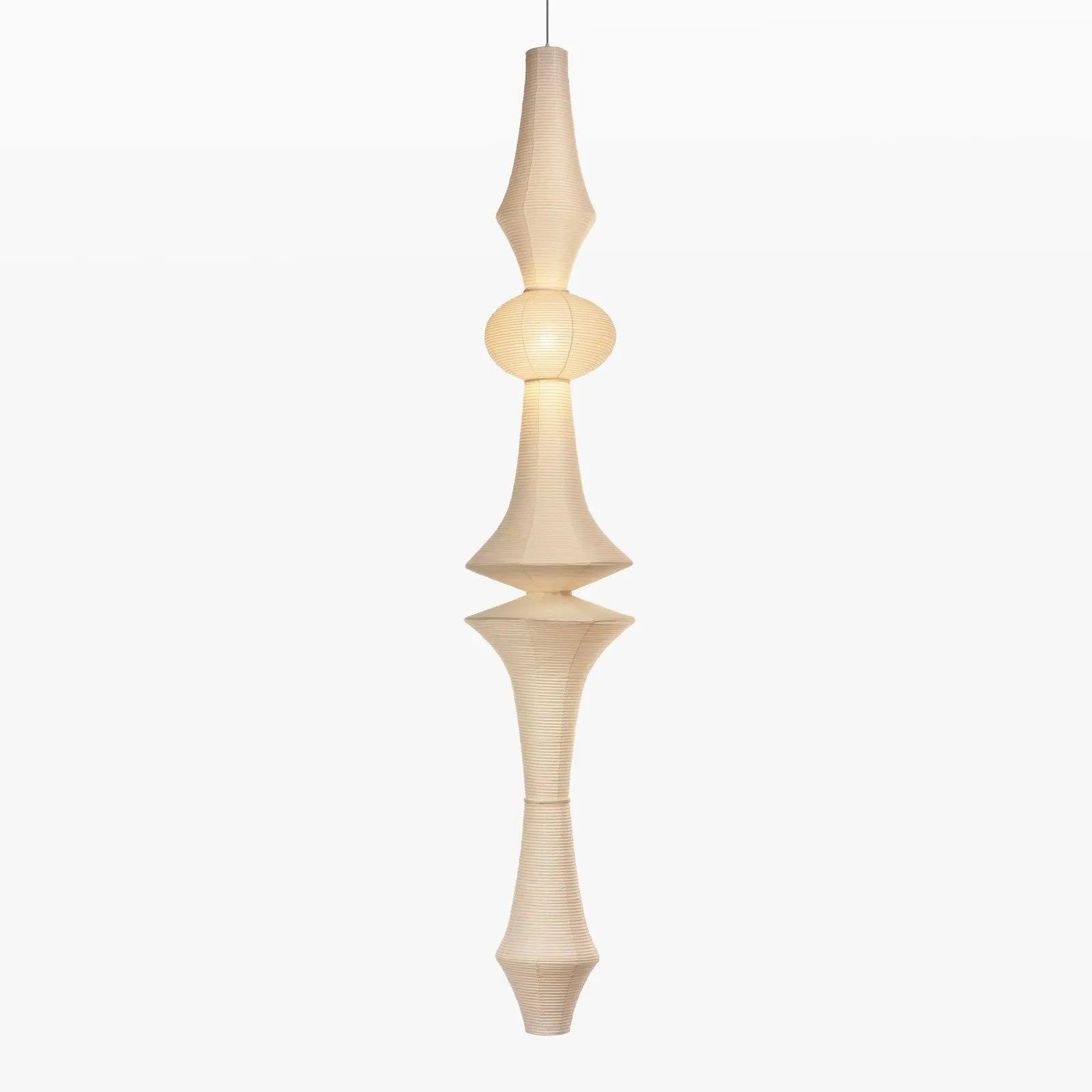 Ritta Sculptural Paper Vertical Pendant Light