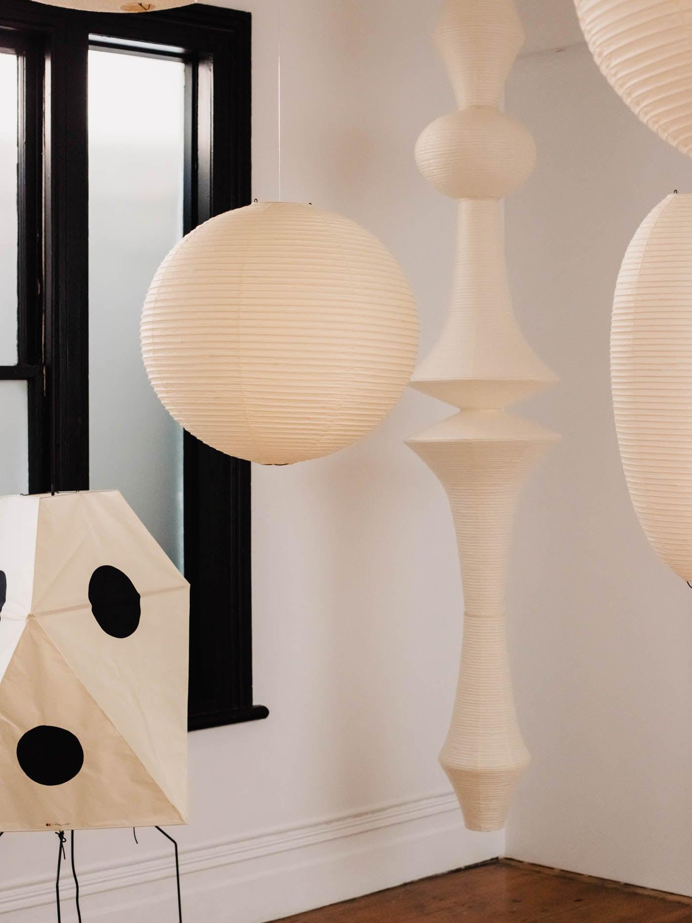 Lustra Pendant Light Washi Paper E for Living Room - Letslighting