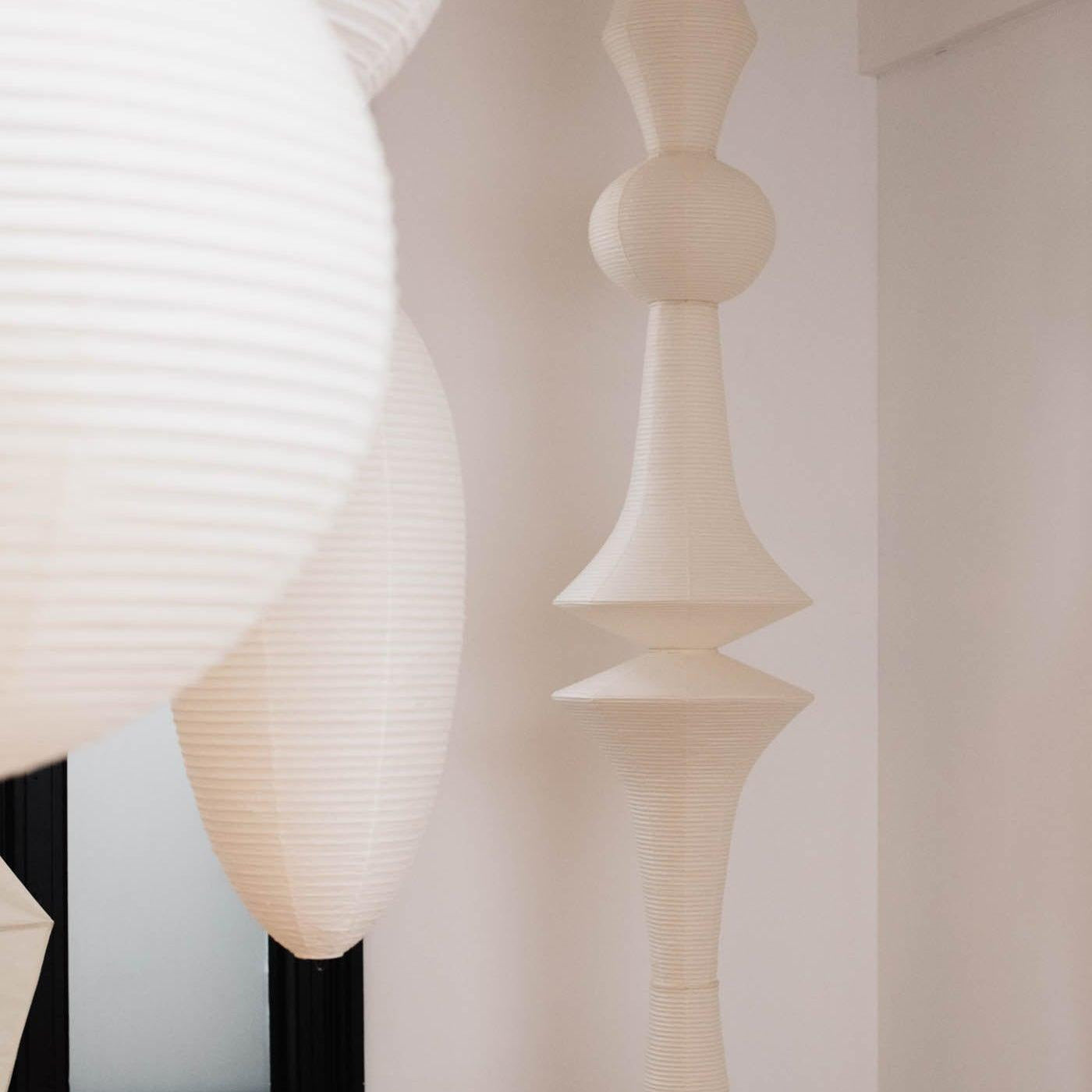 Ritta Sculptural Paper Vertical Pendant Light