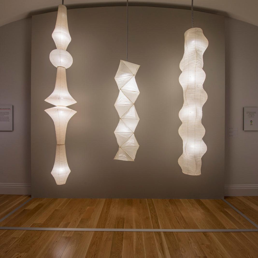 Ritta Sculptural Paper Vertical Pendant Light