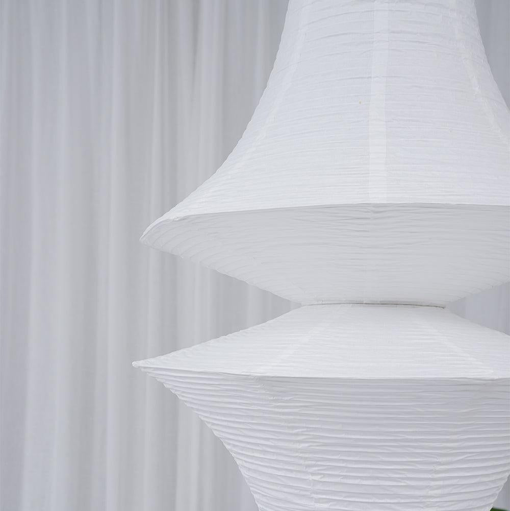 Ritta Sculptural Paper Vertical Pendant Light