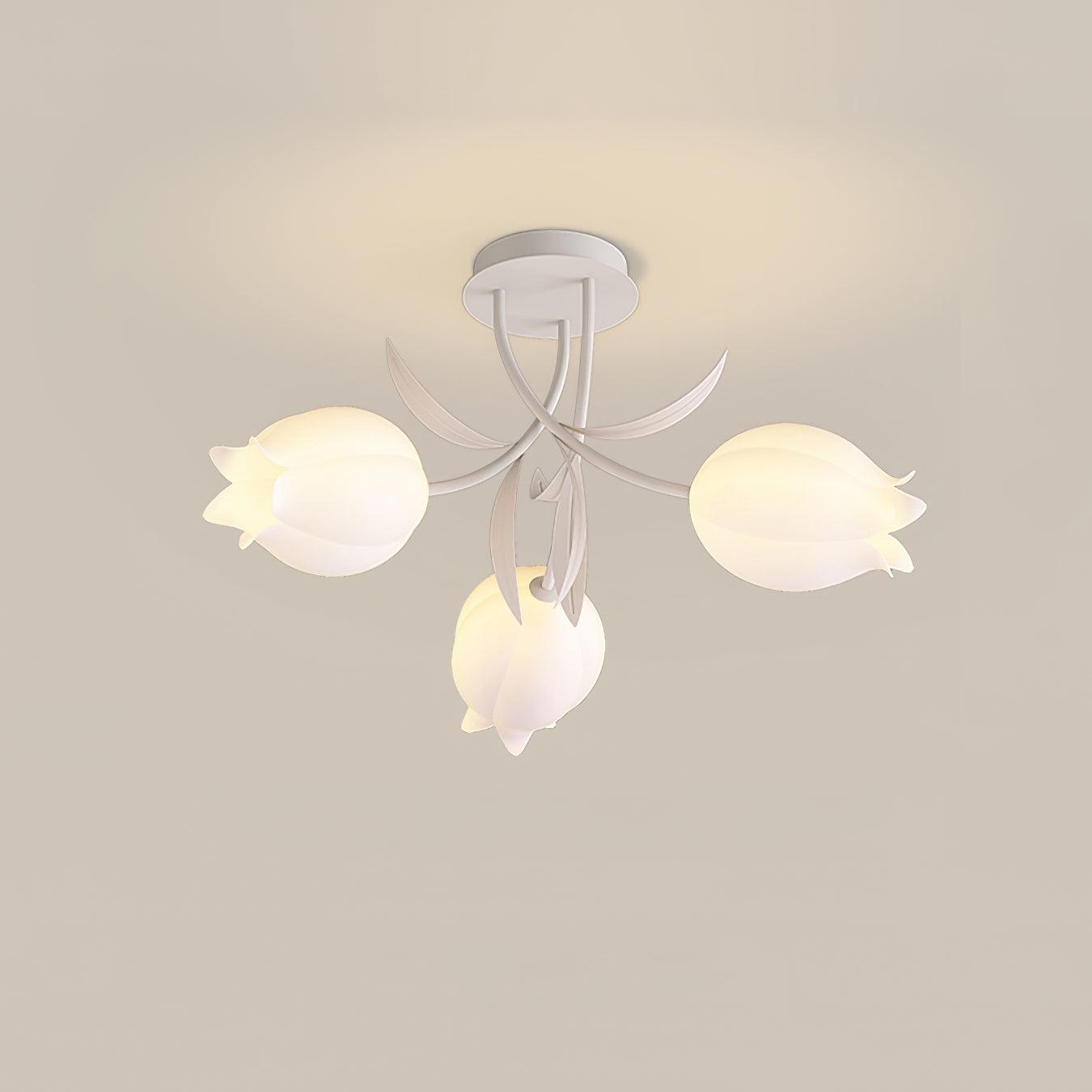 Aira Natural Flower Flush Mount Ceiling Light