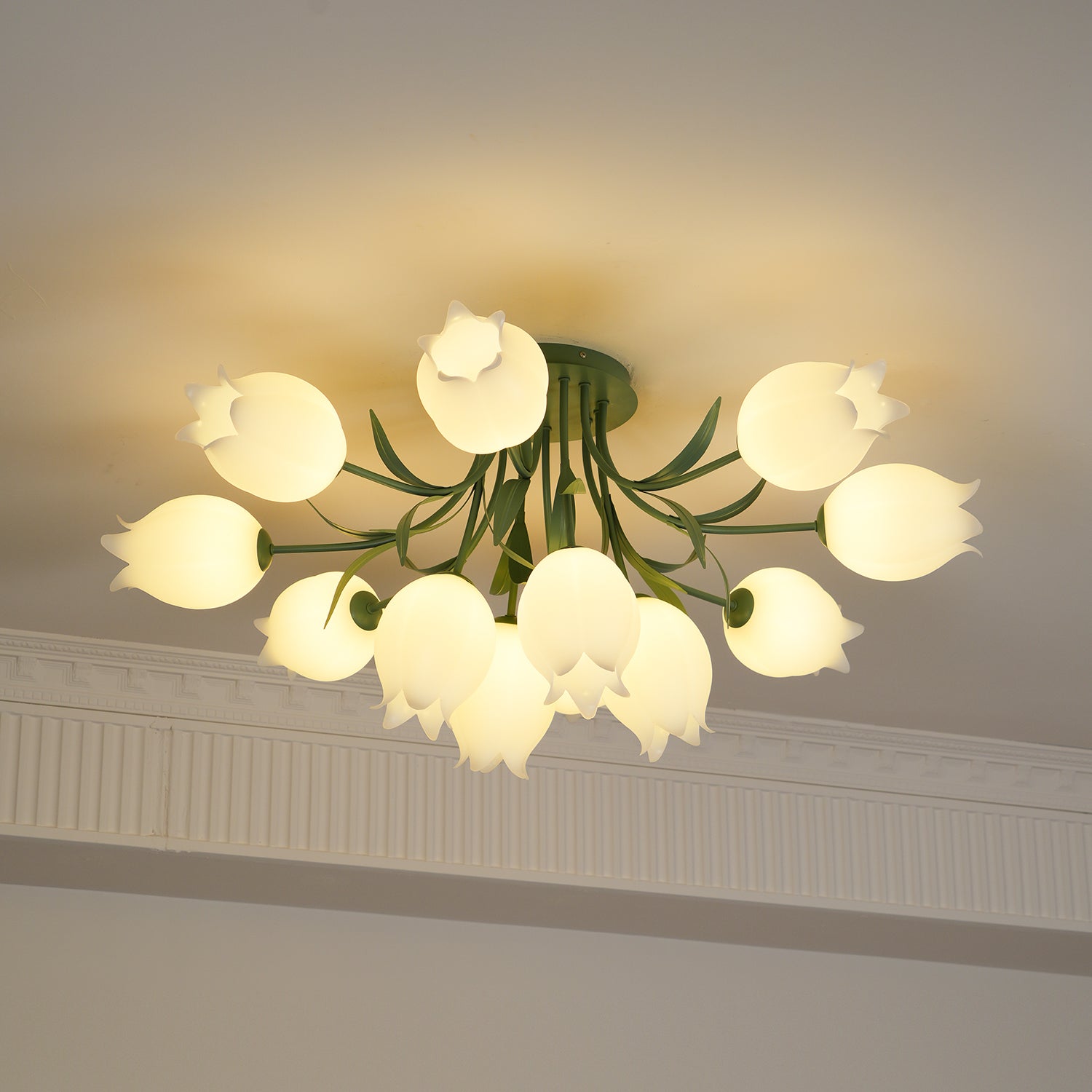 Aira Natural Flower Flush Mount Ceiling Light