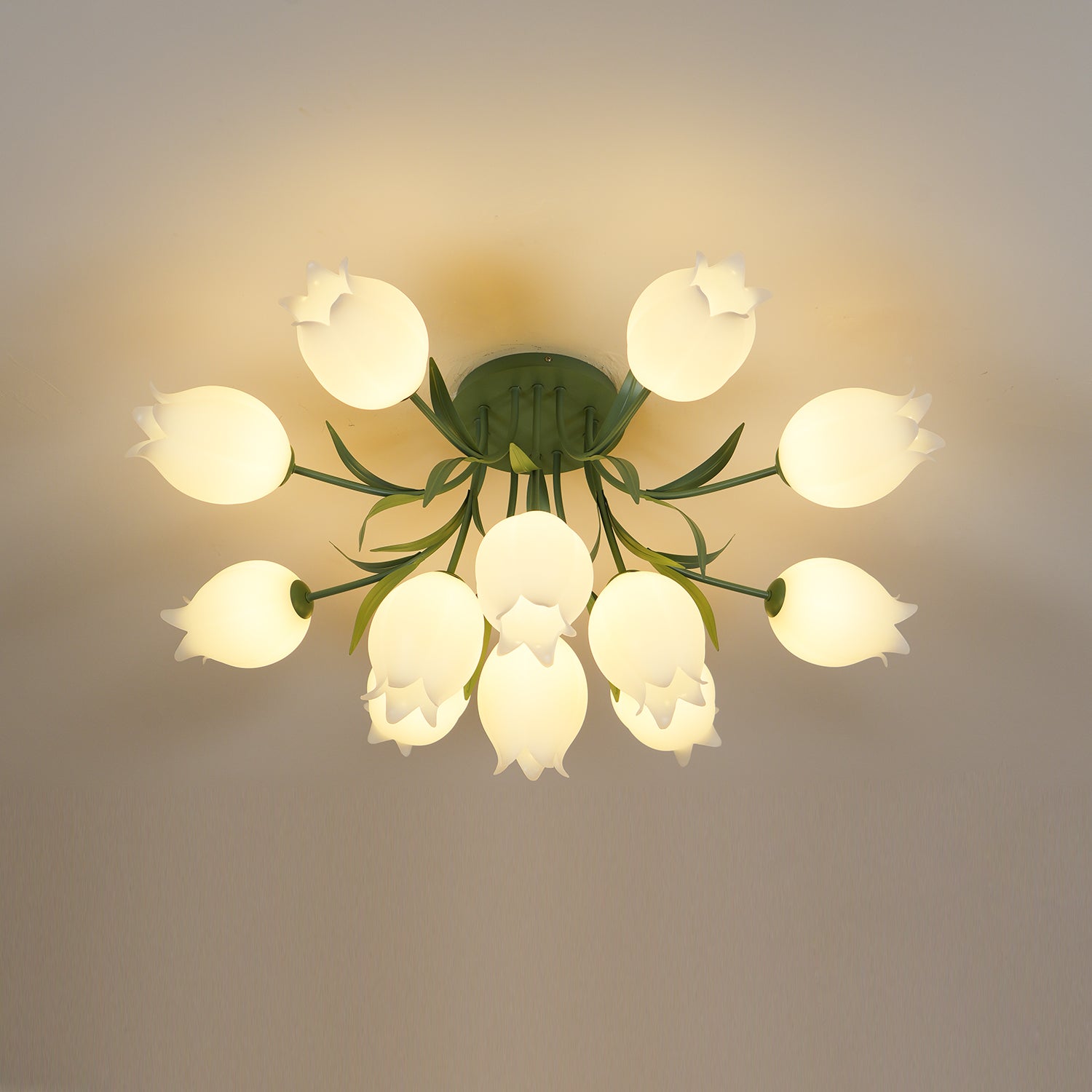 Aira Natural Flower Flush Mount Ceiling Light