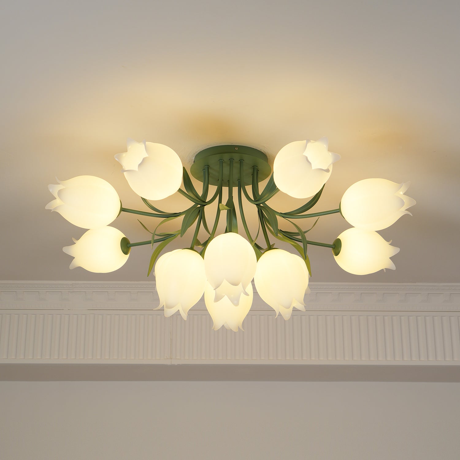 Aira Natural Flower Flush Mount Ceiling Light