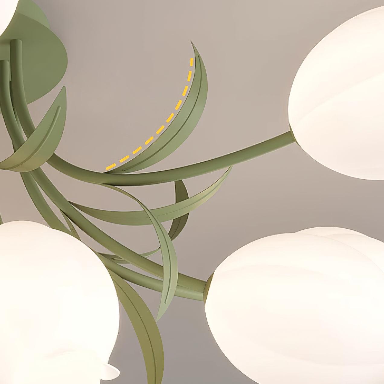 Aira Natural Flower Flush Mount Ceiling Light