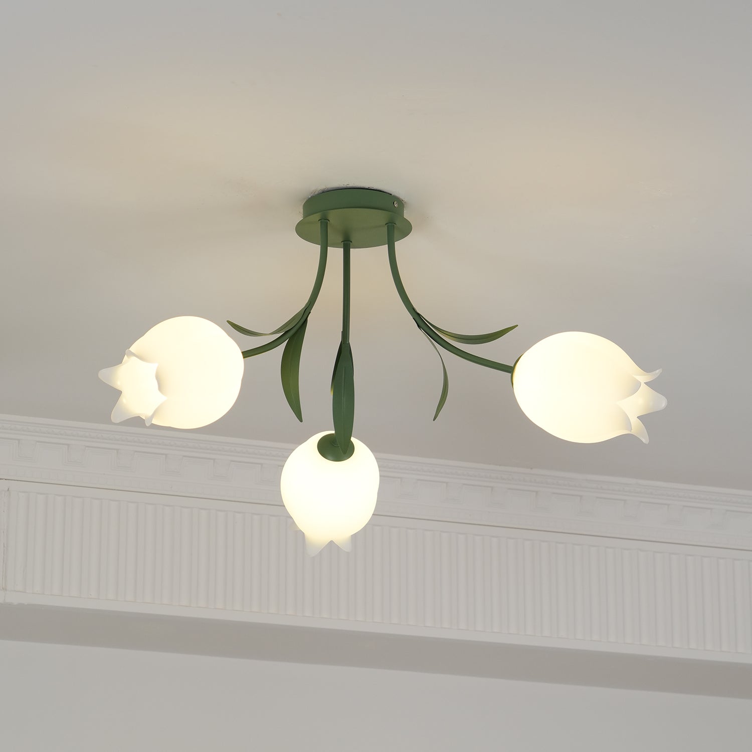 Aira Natural Flower Flush Mount Ceiling Light