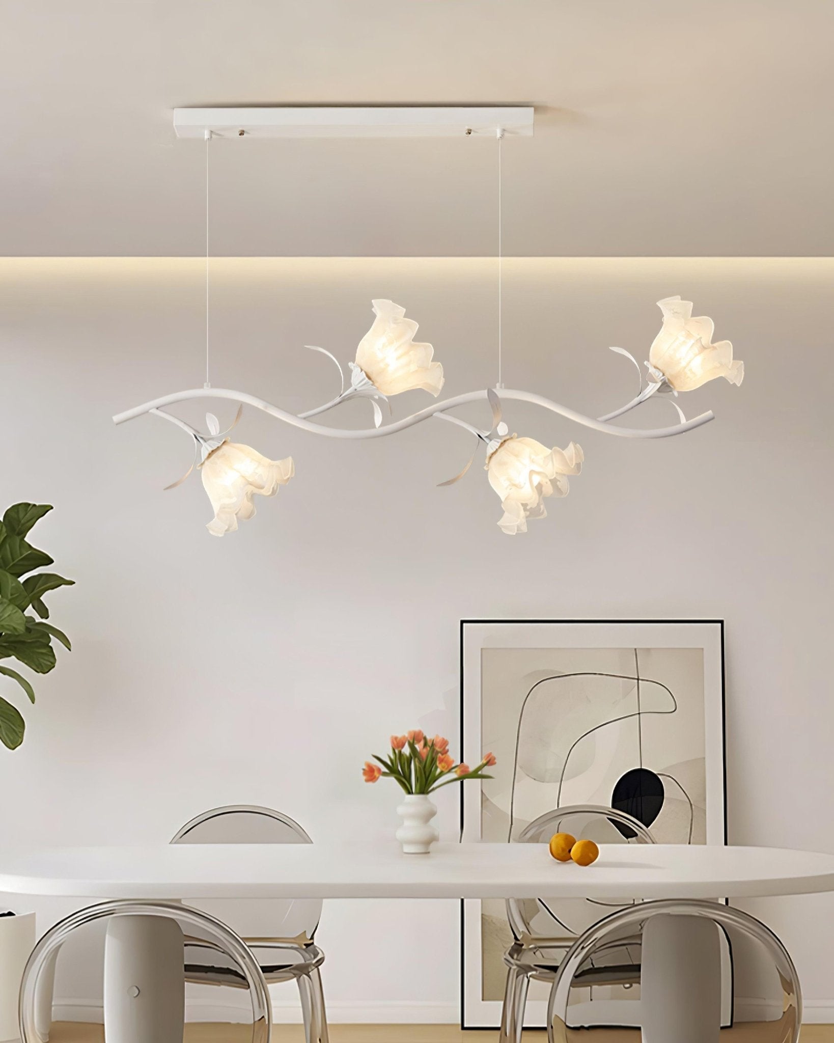 Lustra Chandelier Floral Glass - Letslighting