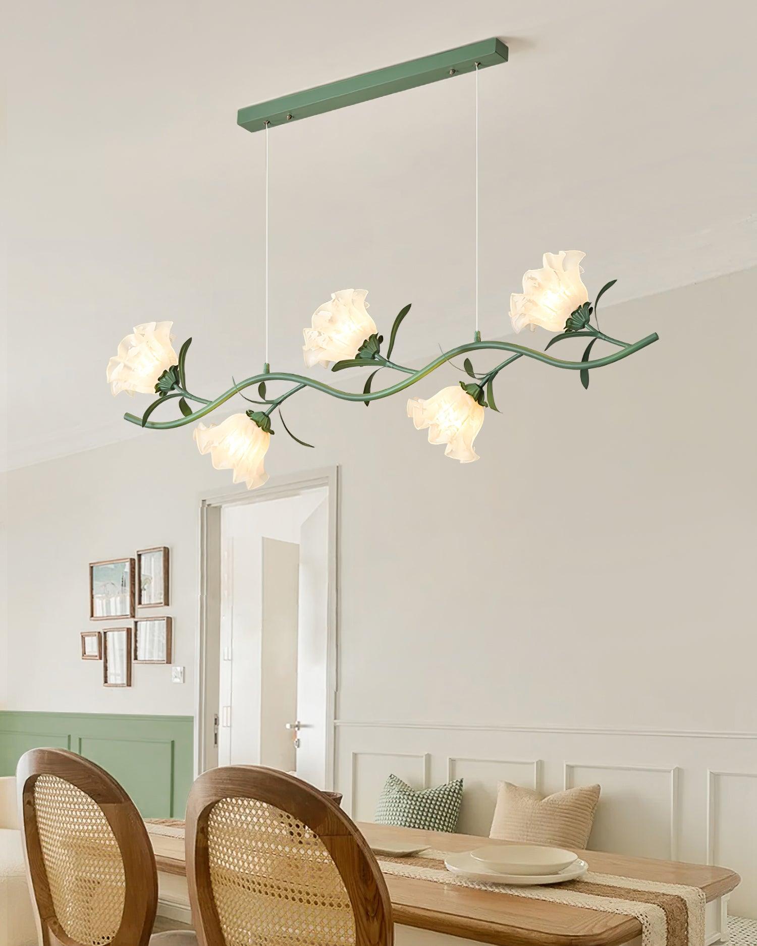 Lustra Chandelier Floral Glass - Letslighting