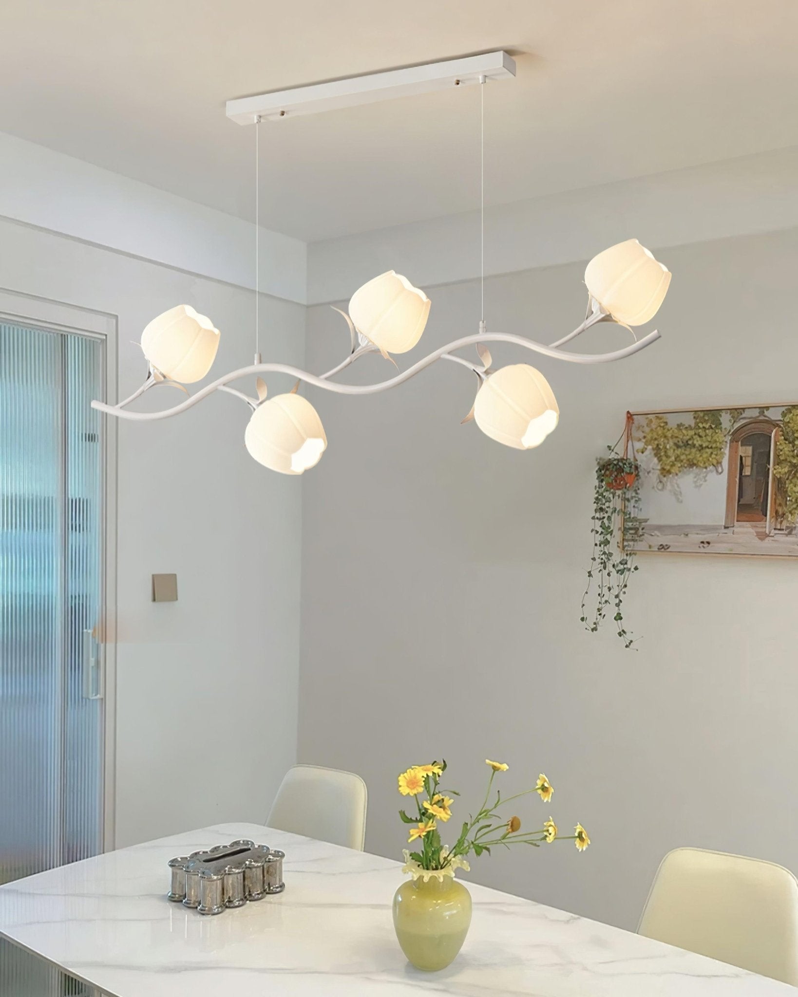 Lustra Chandelier Floral Glass - Letslighting
