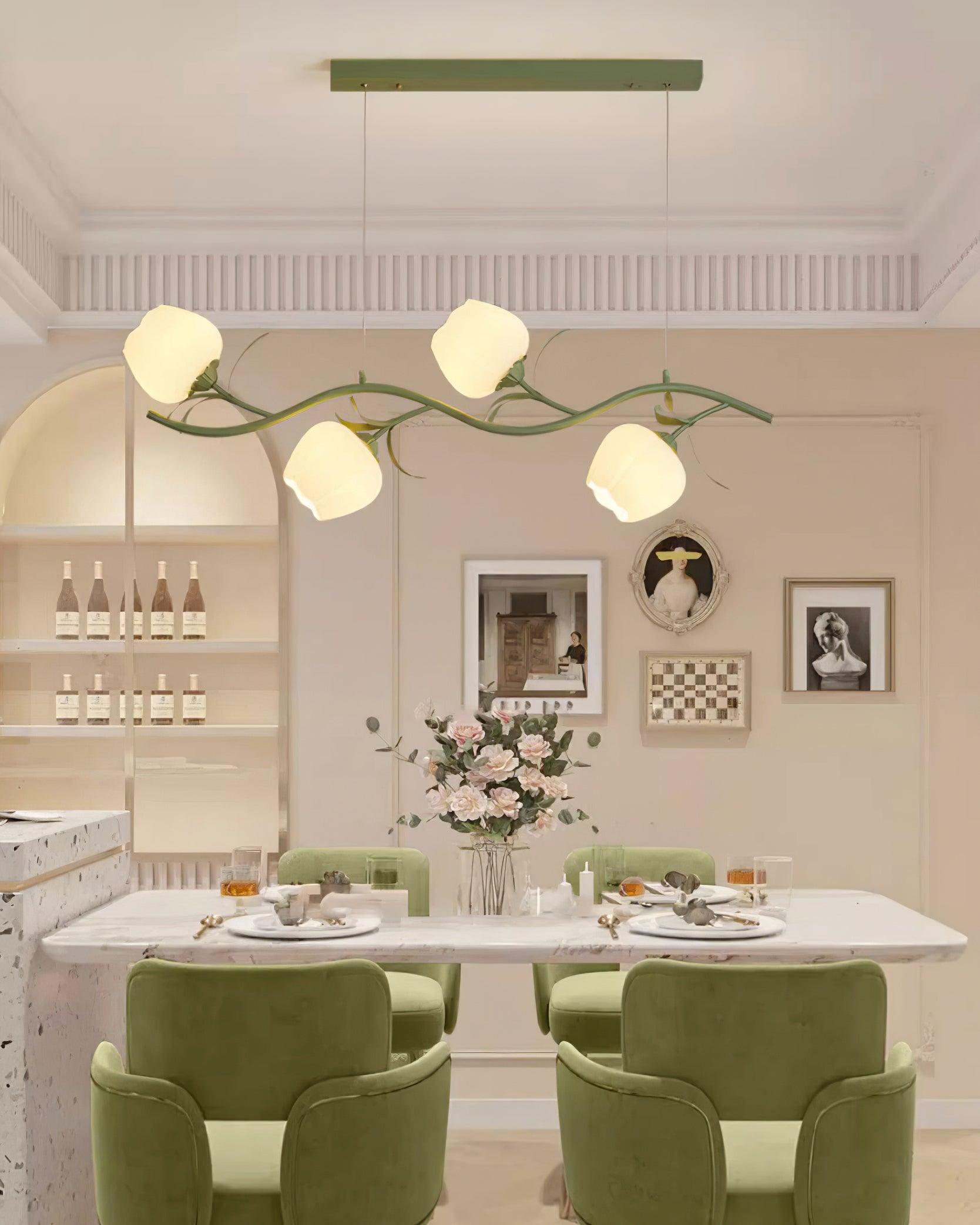 Lustra Chandelier Floral Glass - Letslighting
