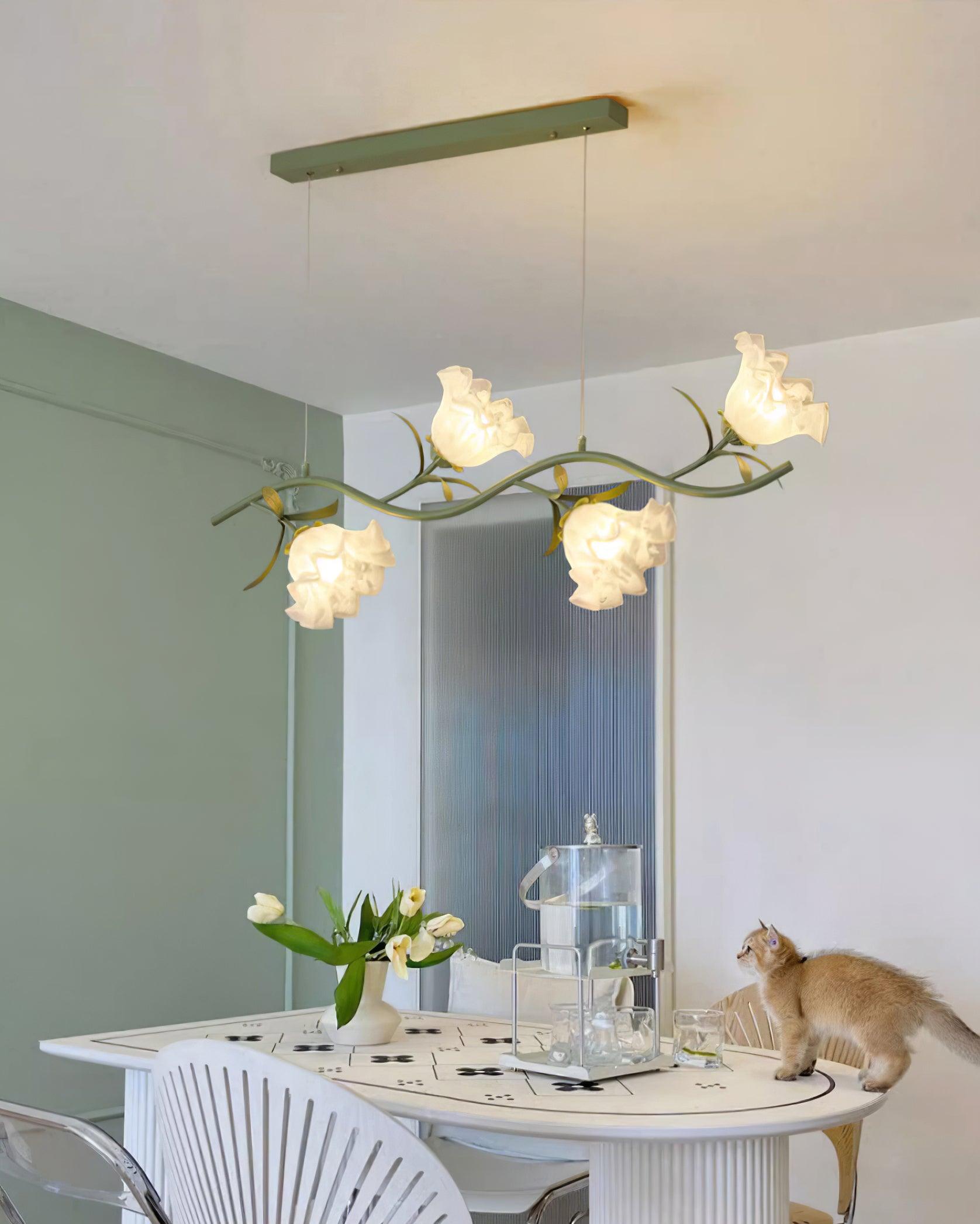 Lustra Chandelier Floral Glass - Letslighting
